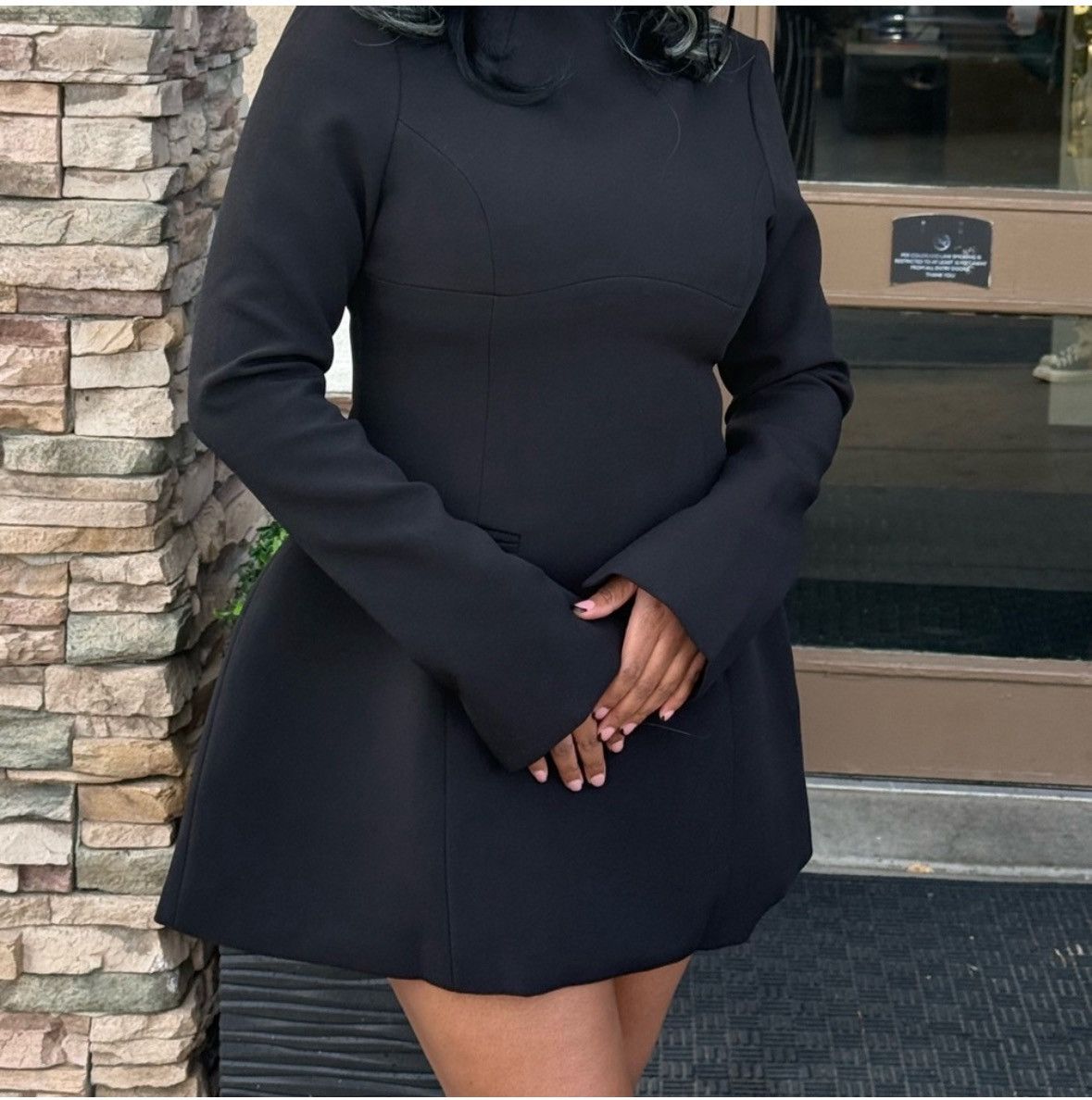 Babyboo Fashion Babyboo Chic Long Sleeve Black dress Size M / US 6-8 / IT 42-44 - 2 Thumbnail