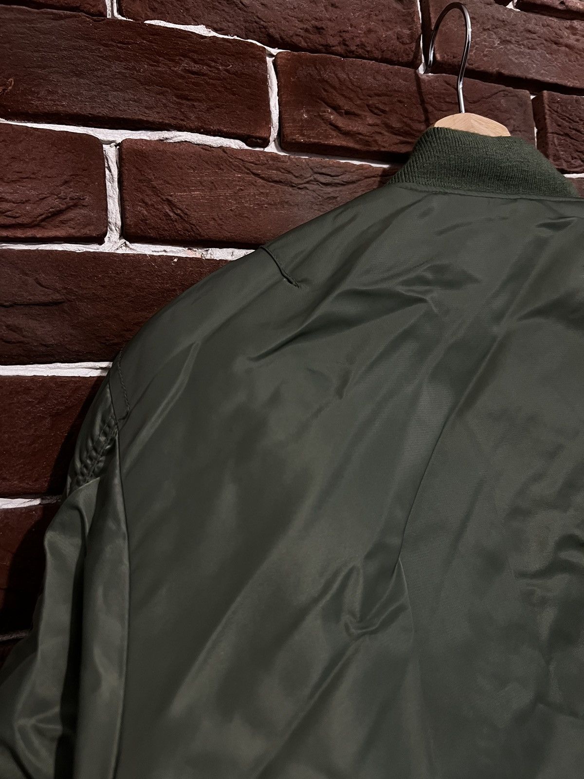 Vintage 00s Ma1 Flyer Green Vintage Bomber Small Jacket Oversize Size US S / EU 44-46 / 1 - 4 Thumbnail