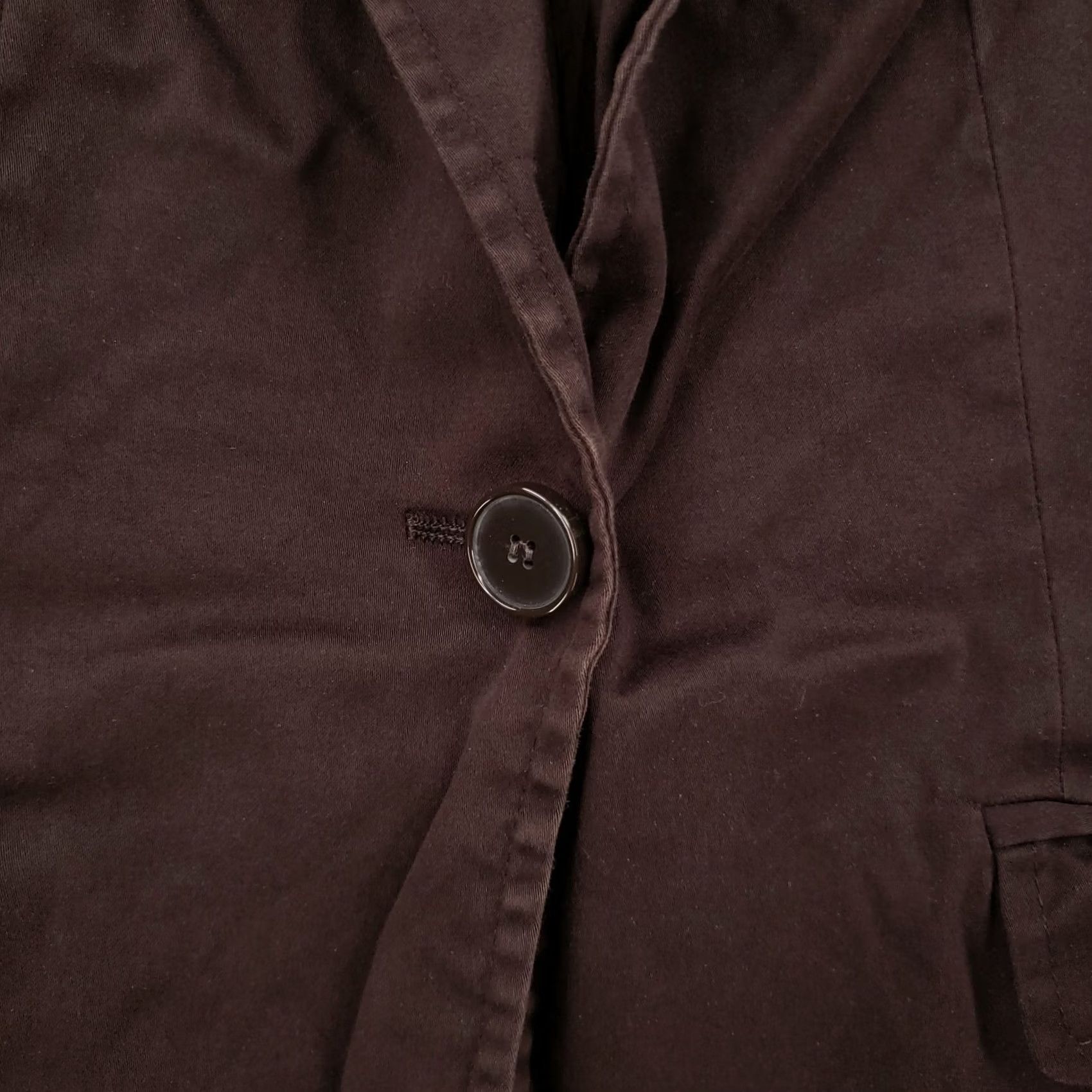 Zara Zara Blazer Jacket Womens Regular One-Button Notch Brown Solid Stretch Lined Wool Cotton Blend Spandex Casual Workwear Medium Size M / US 6-8 / IT 42-44 - 4 Thumbnail