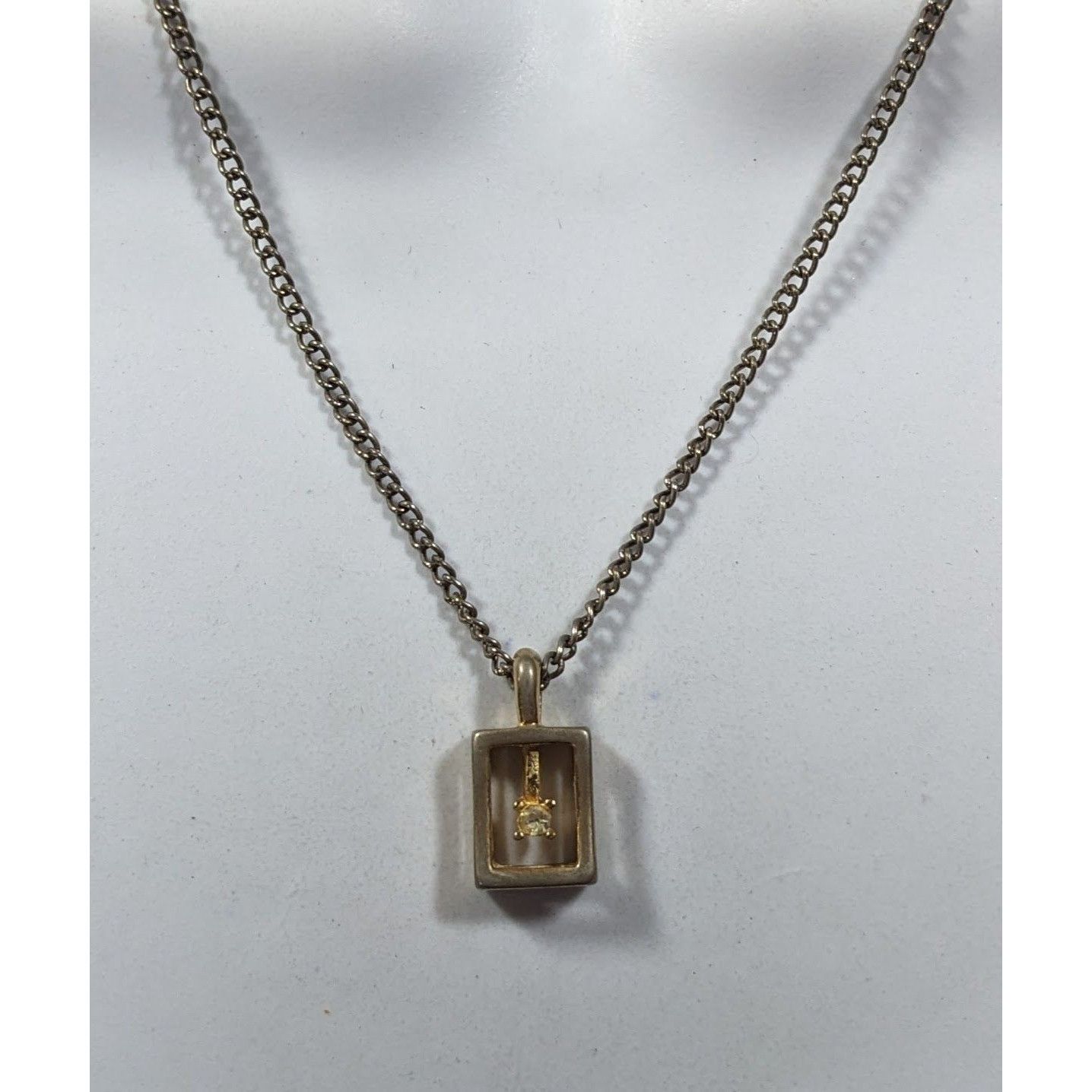 Other Vintage Gold Tone Caged Rhinestone Pendant Necklace Size ONE SIZE - 5 Thumbnail