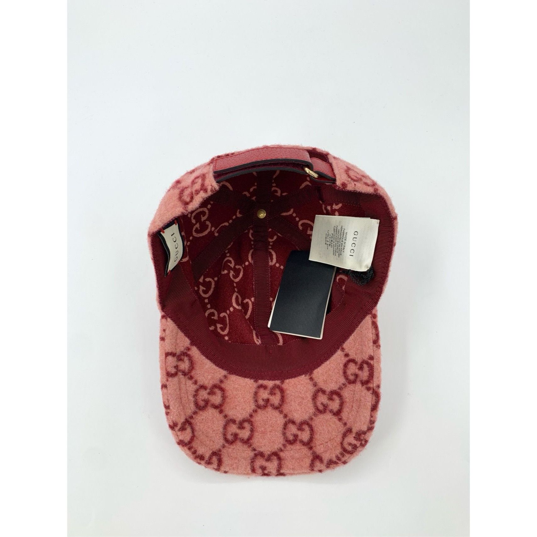 Gucci Gucci Pink Wool GG Pattern Baseball Cap With Adjustable Stra Size ONE SIZE - 7 Thumbnail