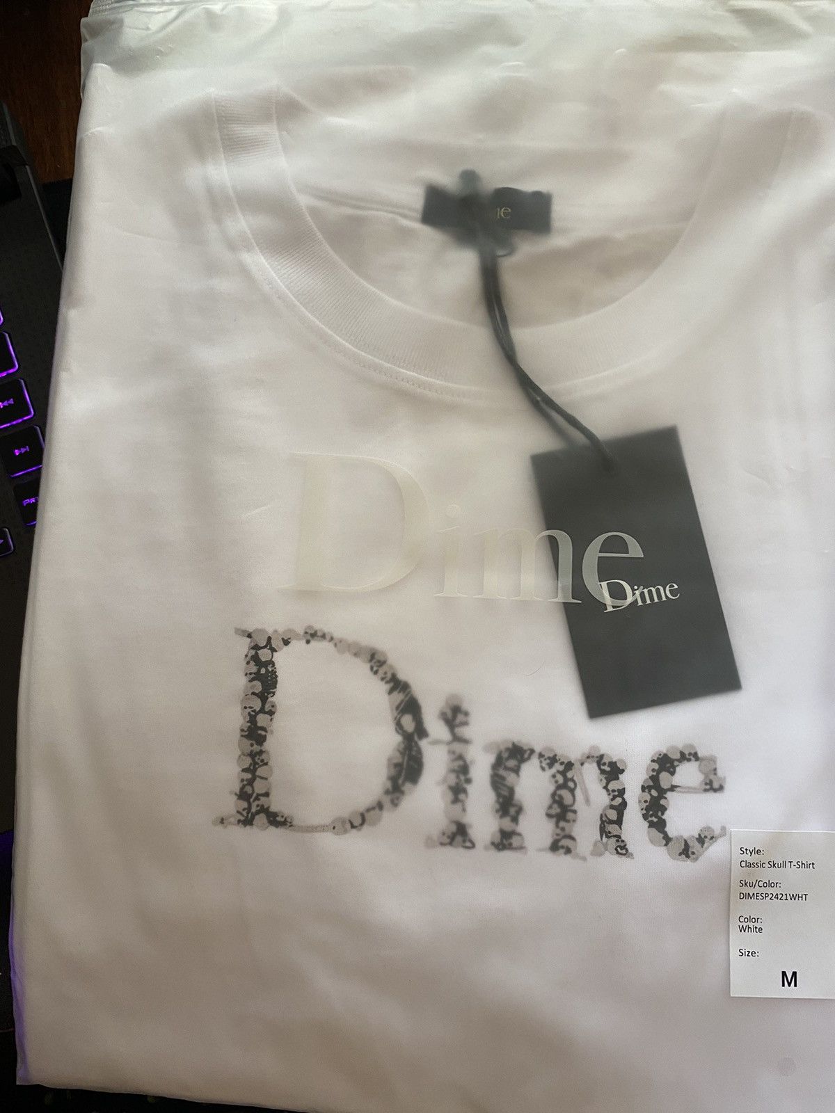 Dime Dime Classic Skull T-Shirt White Medium Size US M / EU 48-50 / 2 - 3 Thumbnail