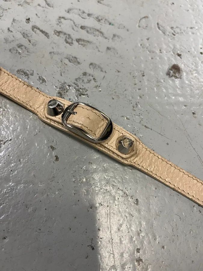 Balenciaga Balenciaga City Beige Studded Leather Bracelet Size ONE SIZE - 5 Thumbnail
