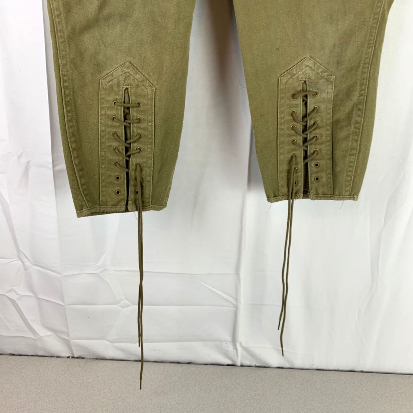 Vintage VTG Boy Scouts of America Breeches Mens 27x22 Olive Green Lace Up Jodhpur Pants Size US 27 - 4 Thumbnail