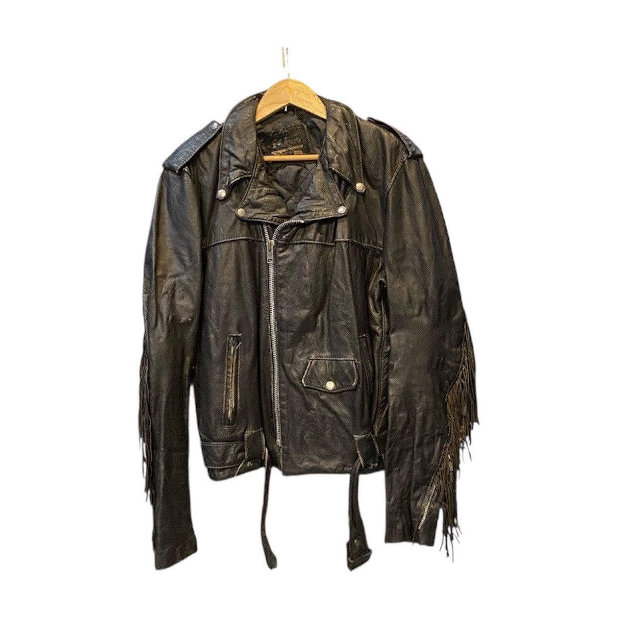 Harley Davidson VTG Chrome Specialties Fringe Leather BikerJacket USA Harley Size US M / EU 48-50 / 2 - 1 Thumbnail
