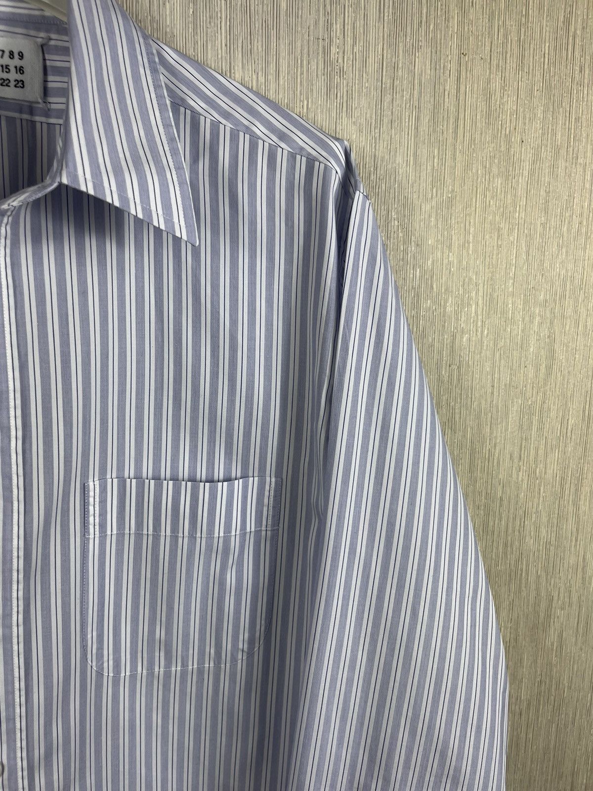 Designer × Maison Margiela Maison Margiela line 4 oversized striped shirt with pocket Size M / US 6-8 / IT 42-44 - 4 Thumbnail