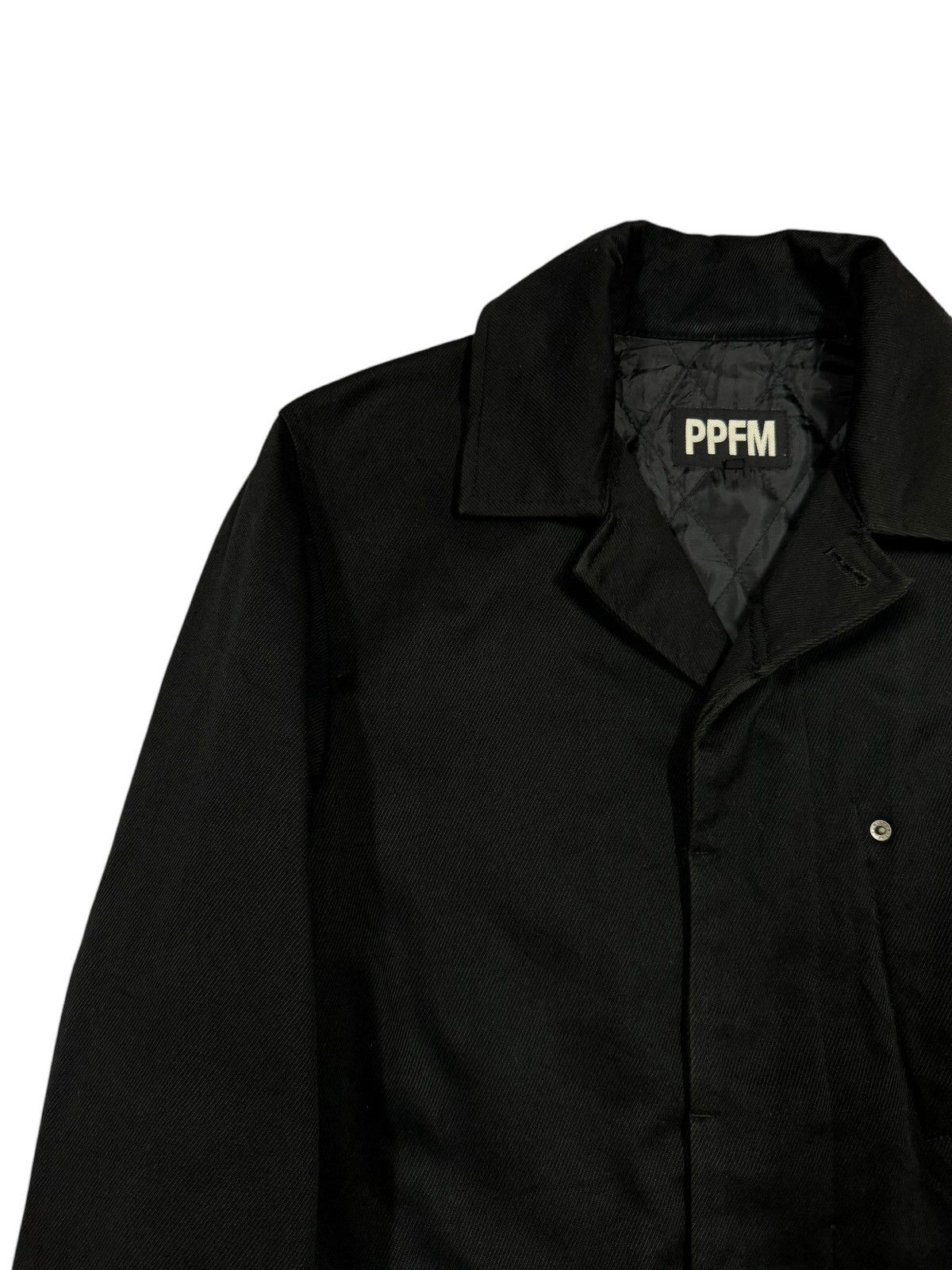 If Six Was Nine × PPFM × Vintage Vtg🔥Ppfm Buttoned Parka Black Jacket Hidden Pocket Size US L / EU 52-54 / 3 - 5 Thumbnail