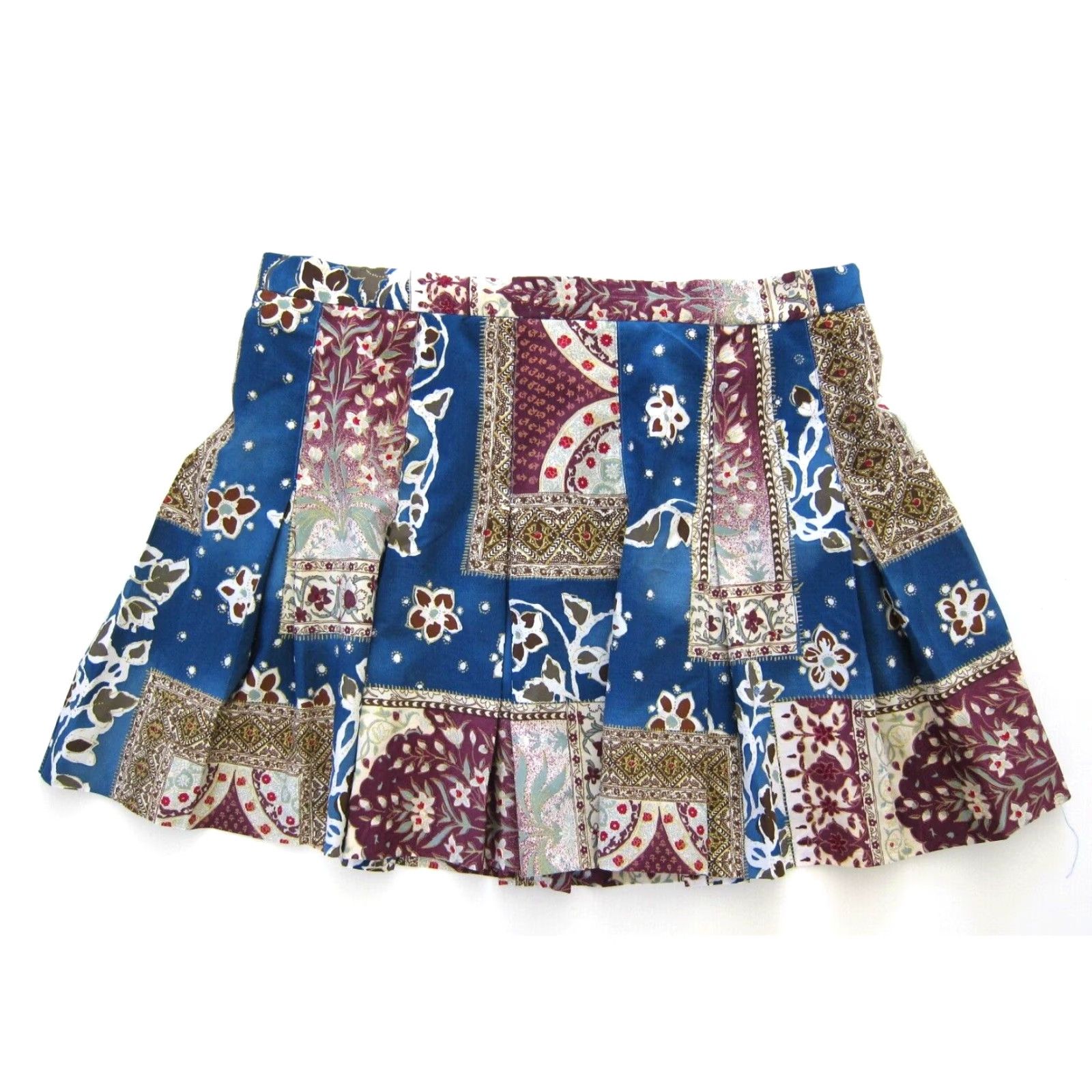 Pinko VINTAGE Lily's Of Beverly Hills Pink Blue Floral Short Mini Tennis Skirt Size 12 Size 28" / US 6 / IT 42 - 2 Thumbnail
