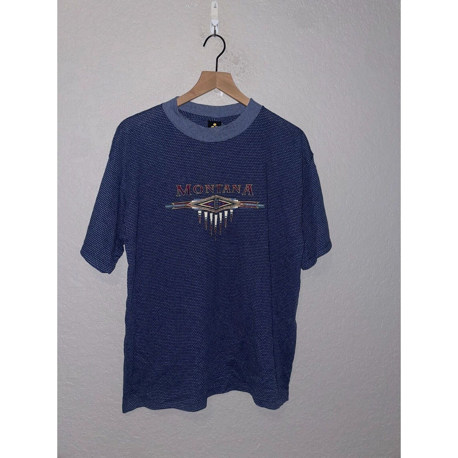 Vintage 90s Vintage Montana Shirt State Blue Graphic Tee VTG L Large Size US L / EU 52-54 / 3 - 1 Thumbnail