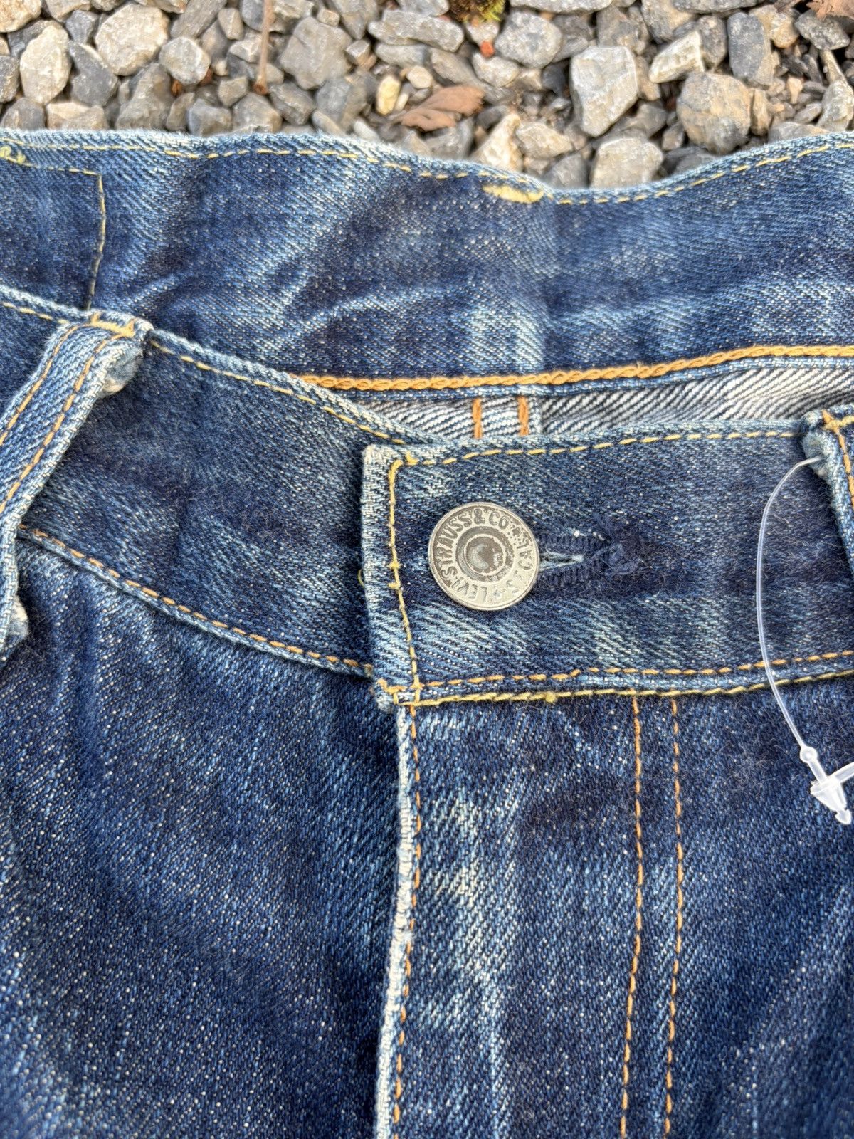 Kapital VINTAGE LEVIS 502 BIG E SELVEDGE RUSTY DISTRESSED DENIM Size US 30 / EU 46 - 13 Thumbnail