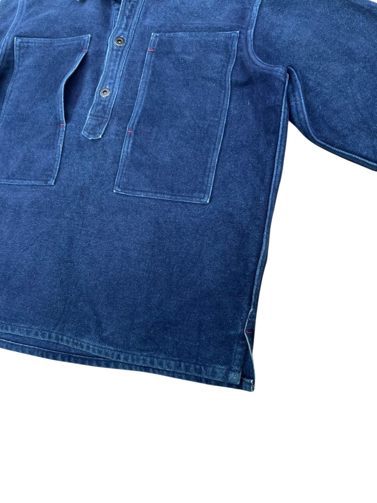 Pure Blue Japan Pure Blue Japan Suede Indigo Cotton PullOver Military Jacket Size US M / EU 48-50 / 2 - 11 Thumbnail