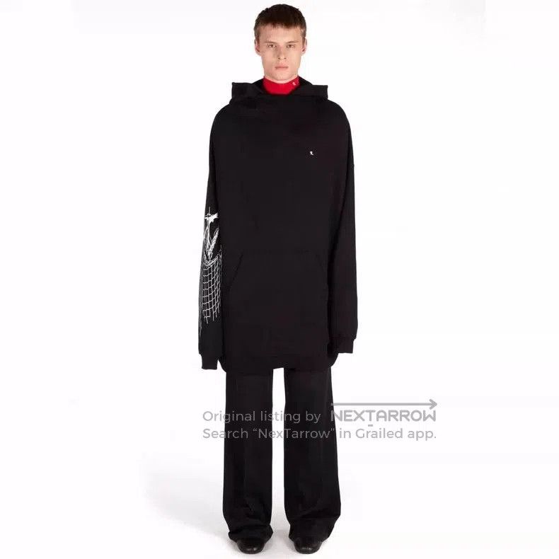 Raf Simons Raf Simons Oversized Hoodie with Chain Design. Size US L / EU 52-54 / 3 - 7 Thumbnail