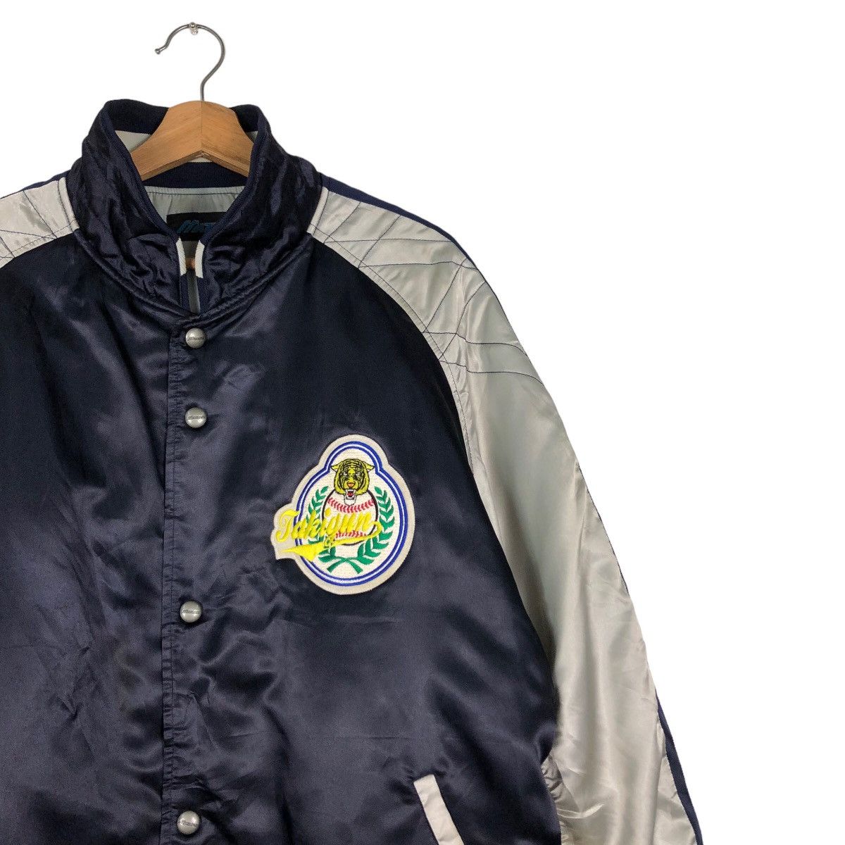 Japanese Brand 🔥Vintge Satin Bomber Jacket Sukajan Design Mizuno Japan Size US L / EU 52-54 / 3 - 6 Thumbnail
