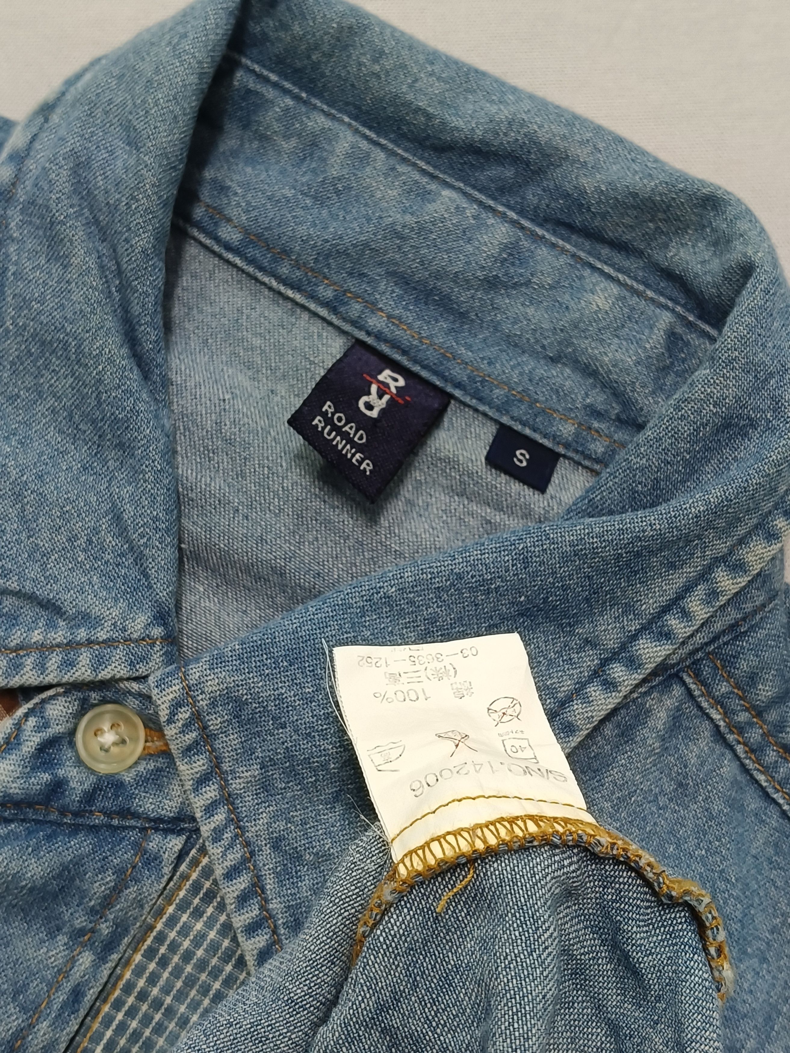 Other Road Runner Patchwork Pearl Snap Button Denim Shirt Size US S / EU 44-46 / 1 - 6 Thumbnail