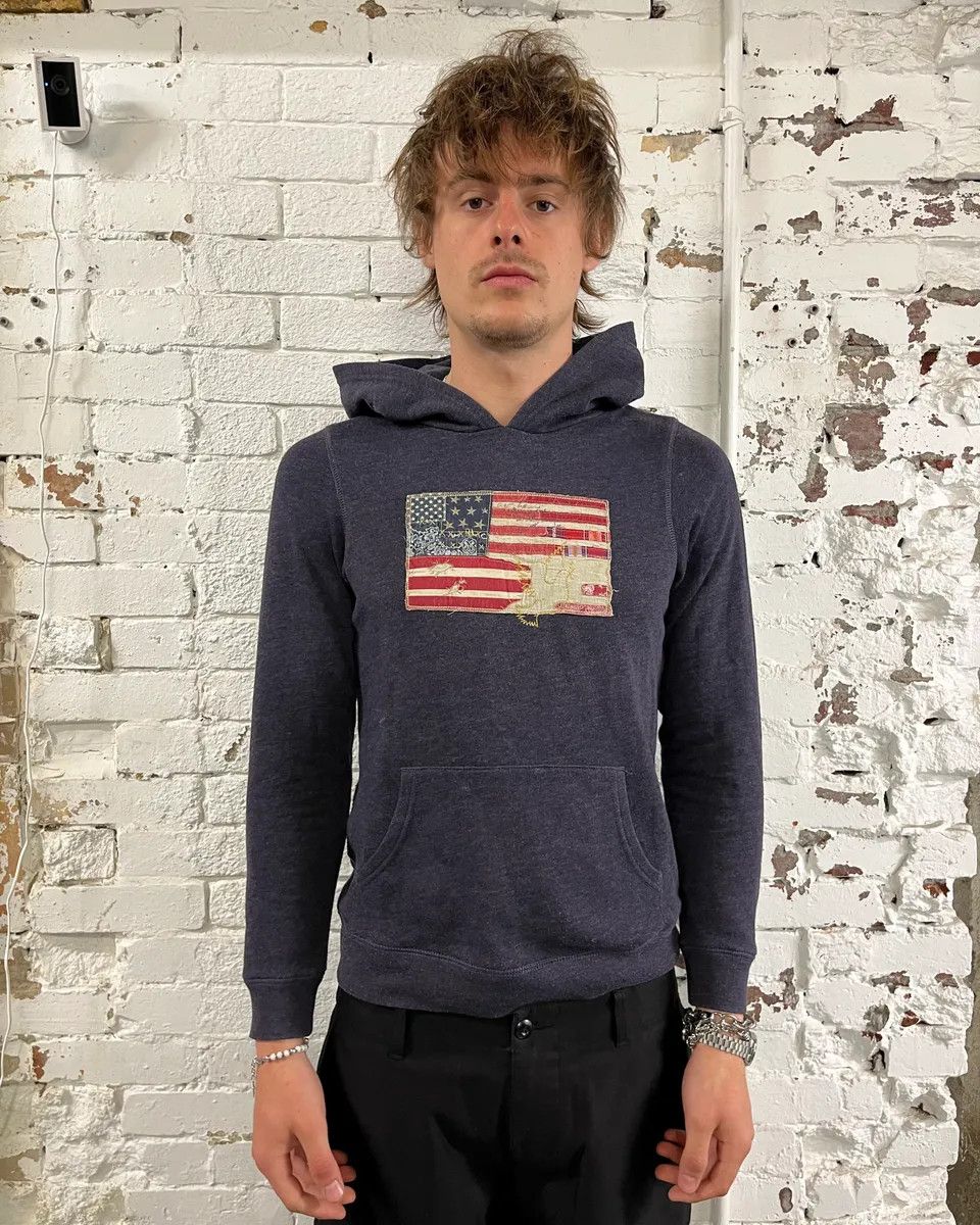 Polo Ralph Lauren Ralph Lauren Purple Grey Flag Patch Hoodie Size US S / EU 44-46 / 1 - 2 Thumbnail