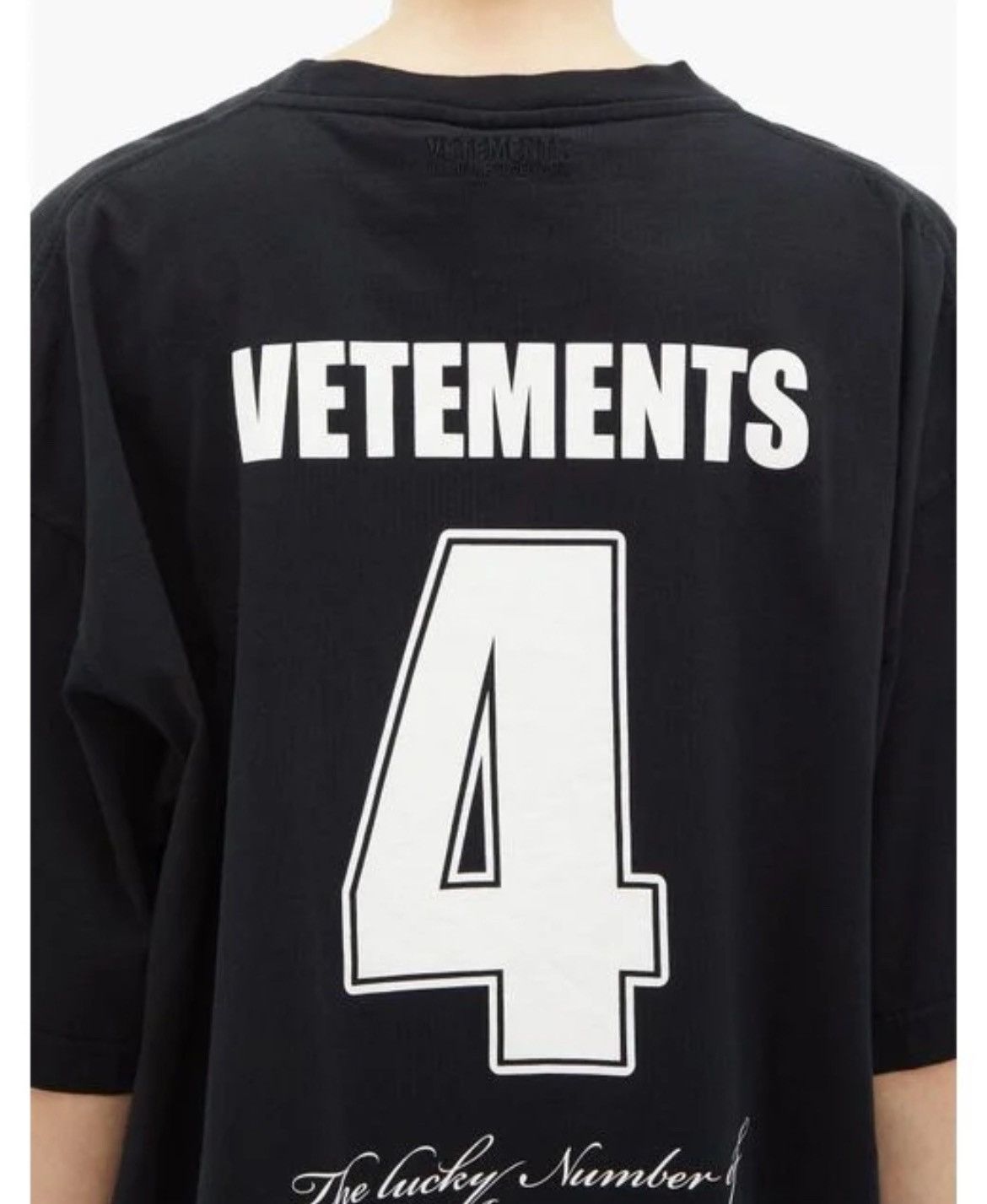 Vetements Vetements - Black Uranus Oversized Cotton Jersey T-Shirt Size US L / EU 52-54 / 3 - 4 Thumbnail