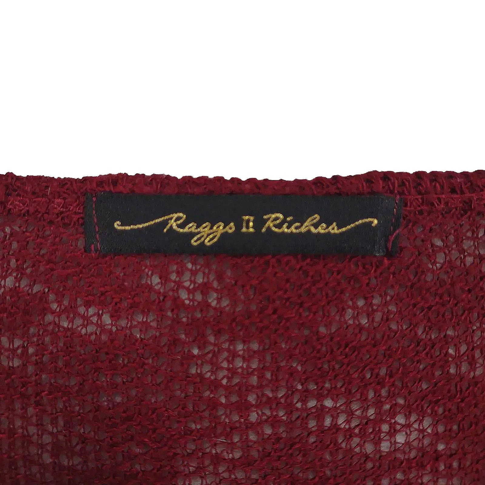 Other Raggs II Riches Women's 2X Burgundy Cardigan Burnout Sweater Size XXL / US 16-18 / IT 52-54 - 4 Thumbnail