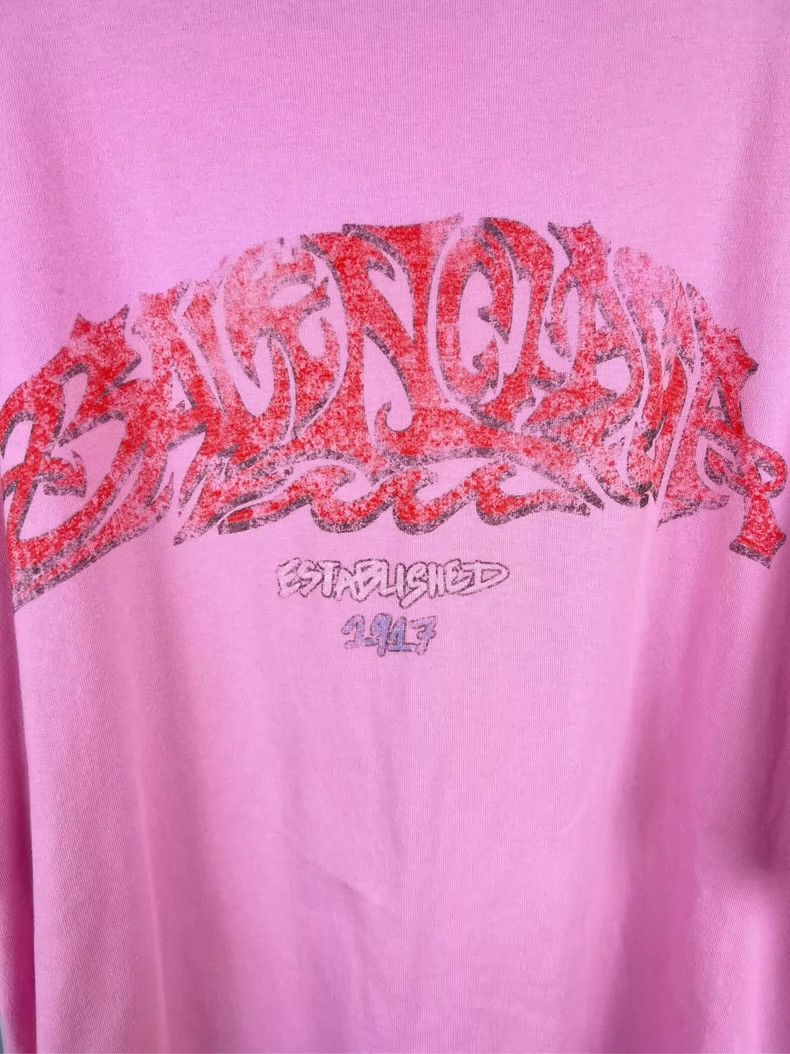 Balenciaga Balenciaga Pink disaster short sleeve Size US M / EU 48-50 / 2 - 6 Thumbnail