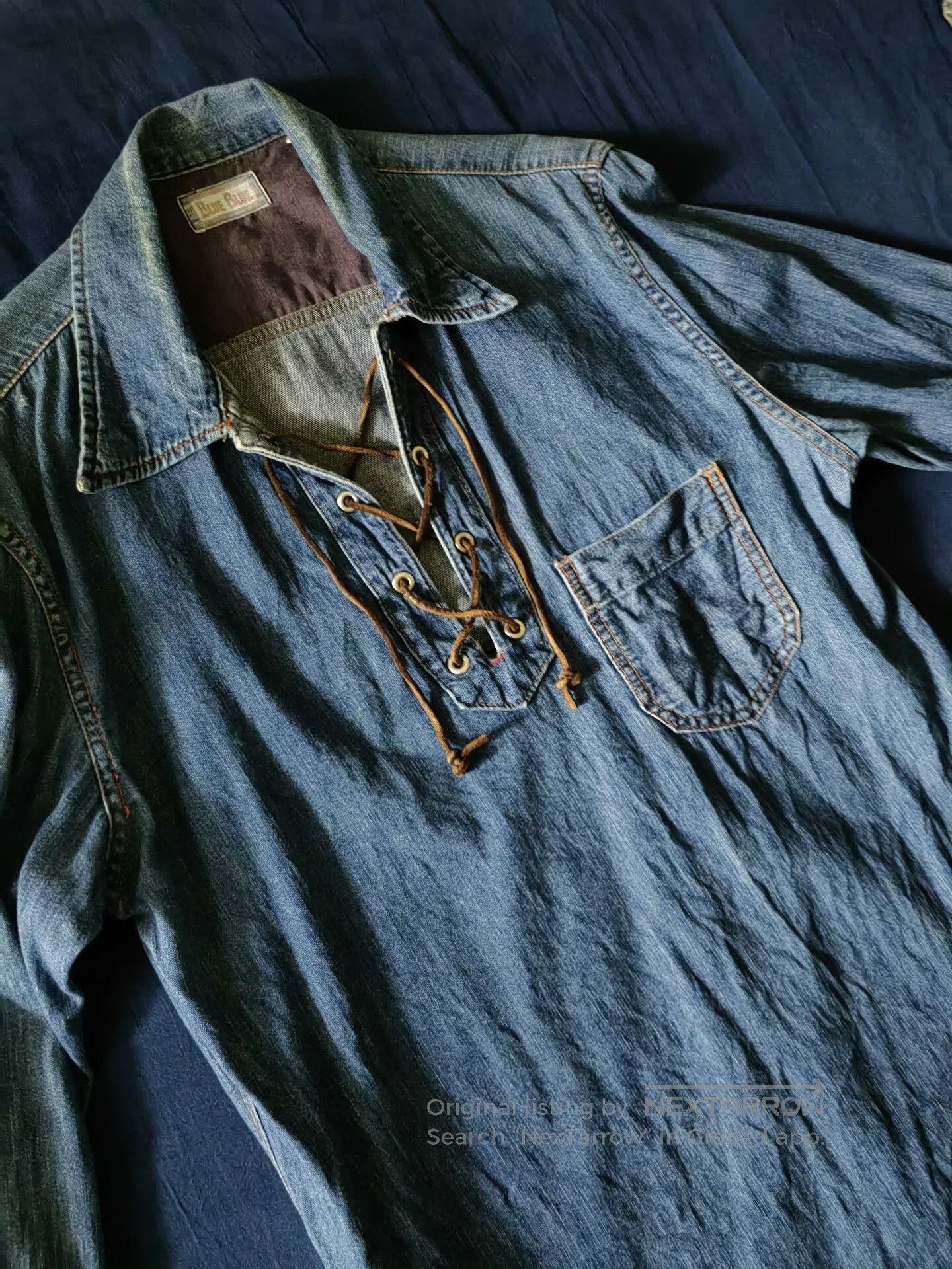 Blue Blue Japan BlueBlue Indigo Vintage Men's Shirt. Size US L / EU 52-54 / 3 - 1 Thumbnail