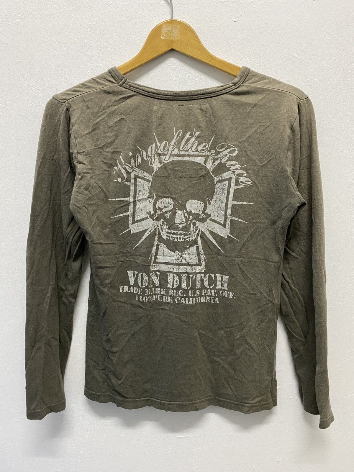 Other 2000s Von Dutch Glitter Skull Long Sleeve Size US S / EU 44-46 / 1 - 6 Thumbnail