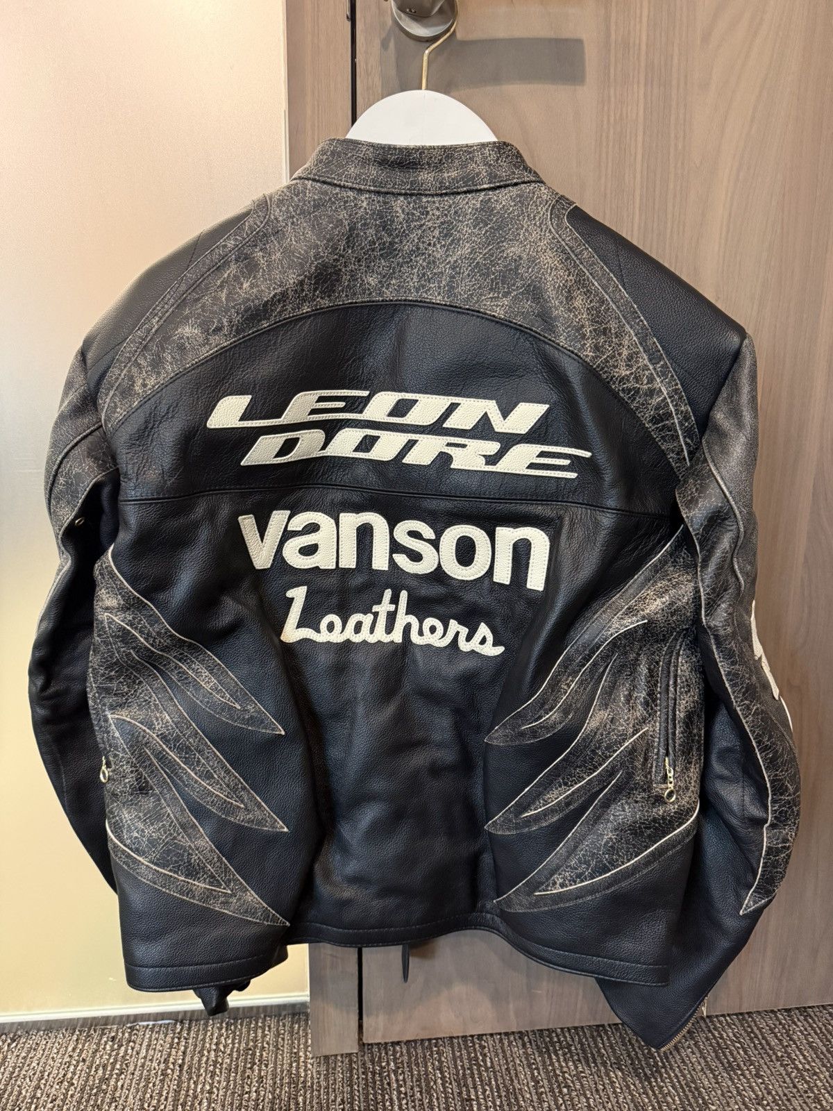 Aime Leon Dore × Vanson Leathers Aime Leon Dore X Vanson Distressed Leather Moto Jacket Size US M / EU 48-50 / 2 - 3 Thumbnail