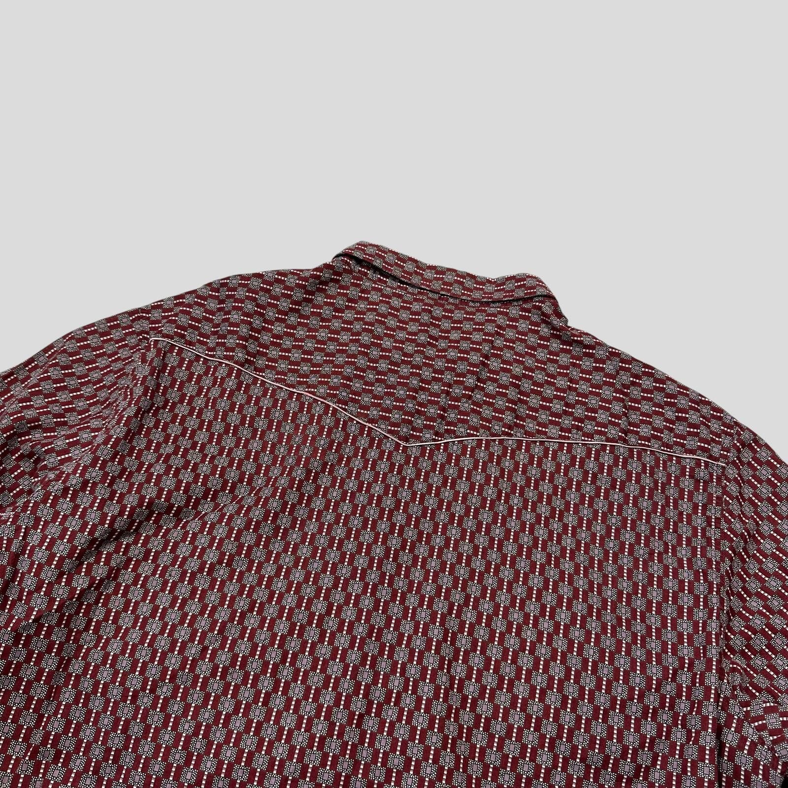 Miu Miu Miu Miu 00’s Western Cowboy Geometric Print Shirt - M/L Size US L / EU 52-54 / 3 - 3 Thumbnail