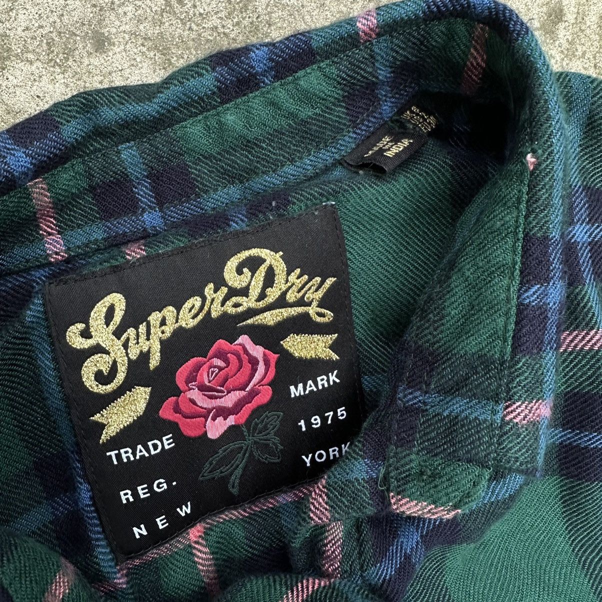 Superdry Vintage Women’s Superdry Checkered Shirt Y2K 00s Size 6 USA Size M / US 6-8 / IT 42-44 - 6 Thumbnail