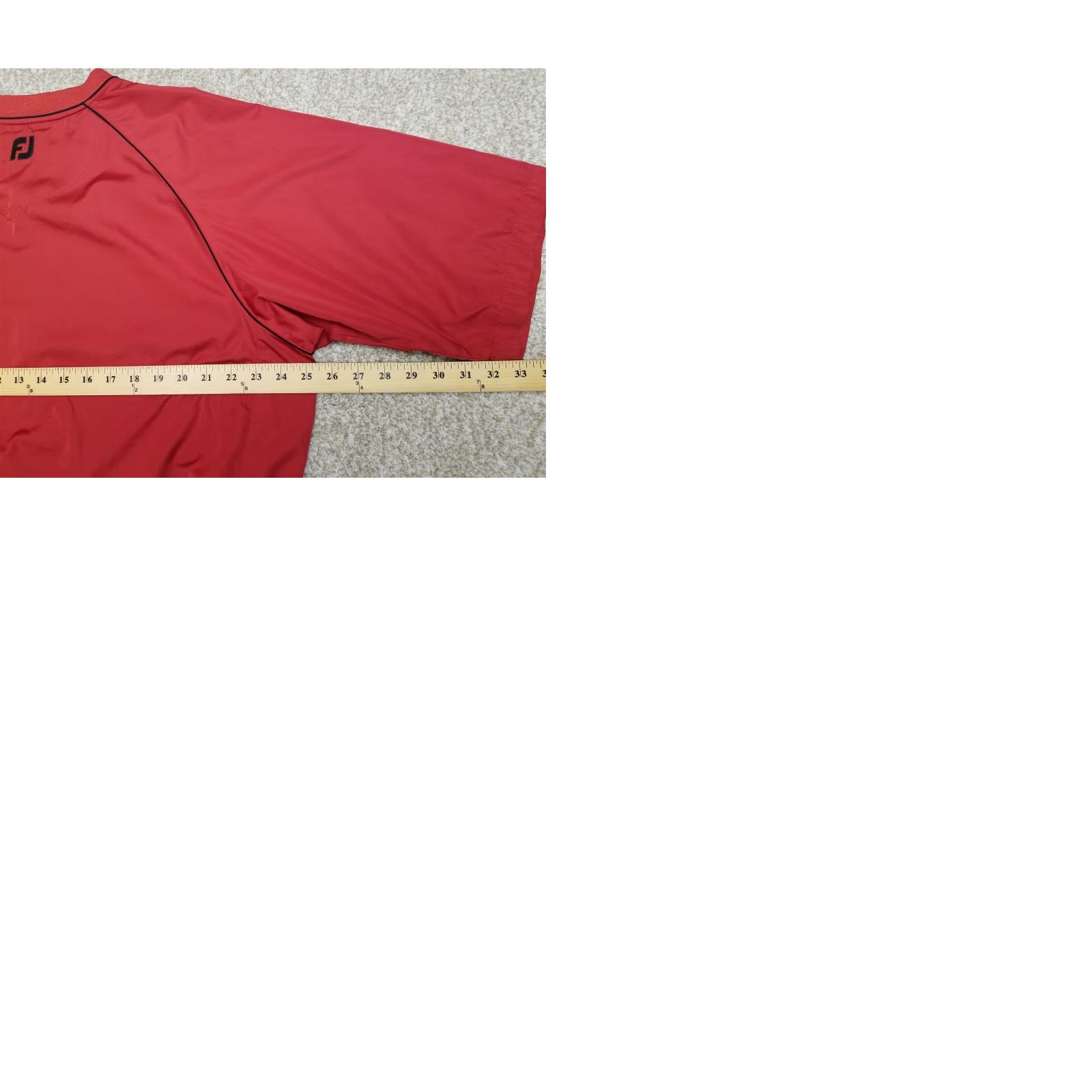 Footjoy Footjoy Windbreaker Jacket Mens L Red Pullover V-Neck Golf Centennial Club Size US L / EU 52-54 / 3 - 9 Thumbnail
