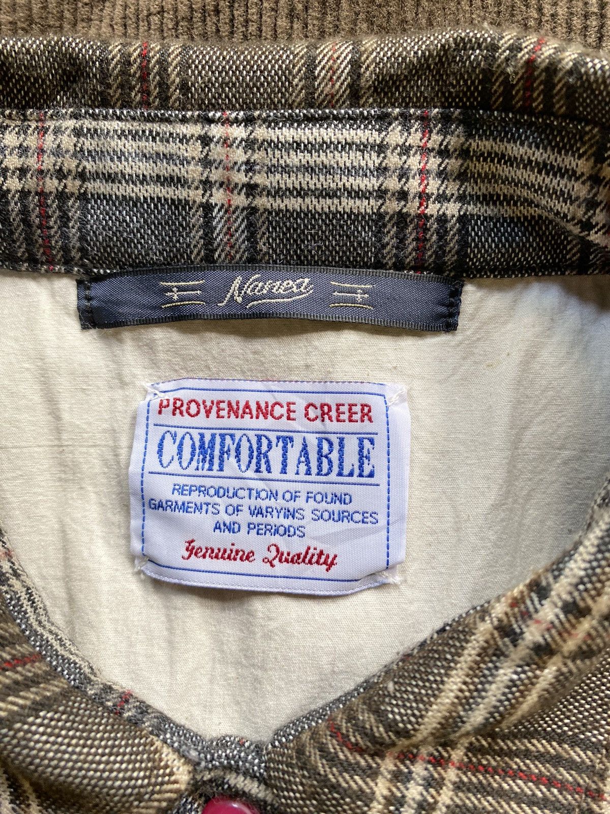 Designer × Japanese Brand Nanea Patchwork Corduroy Plaid Shirt COMFORTABLE Size M / US 6-8 / IT 42-44 - 6 Thumbnail