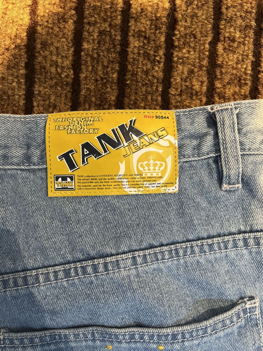 Vintage Blue and white TANK Jeans Size US 38 / EU 54 - 5 Thumbnail