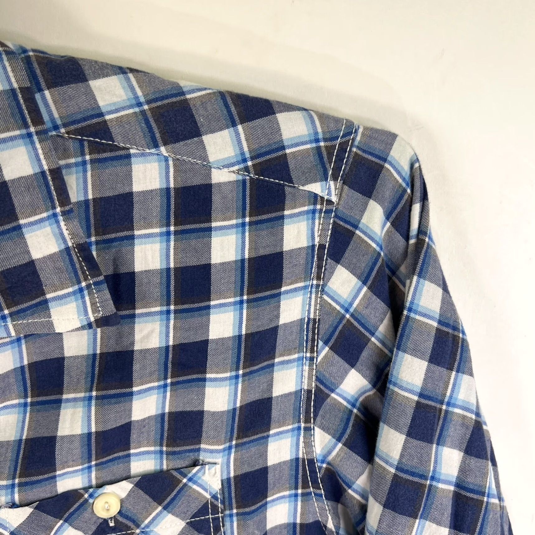 Ben Sherman Ben Sherman Plaid Button-Up Shirt Mens L Blue Long Sleeve Size US L / EU 52-54 / 3 - 3 Thumbnail
