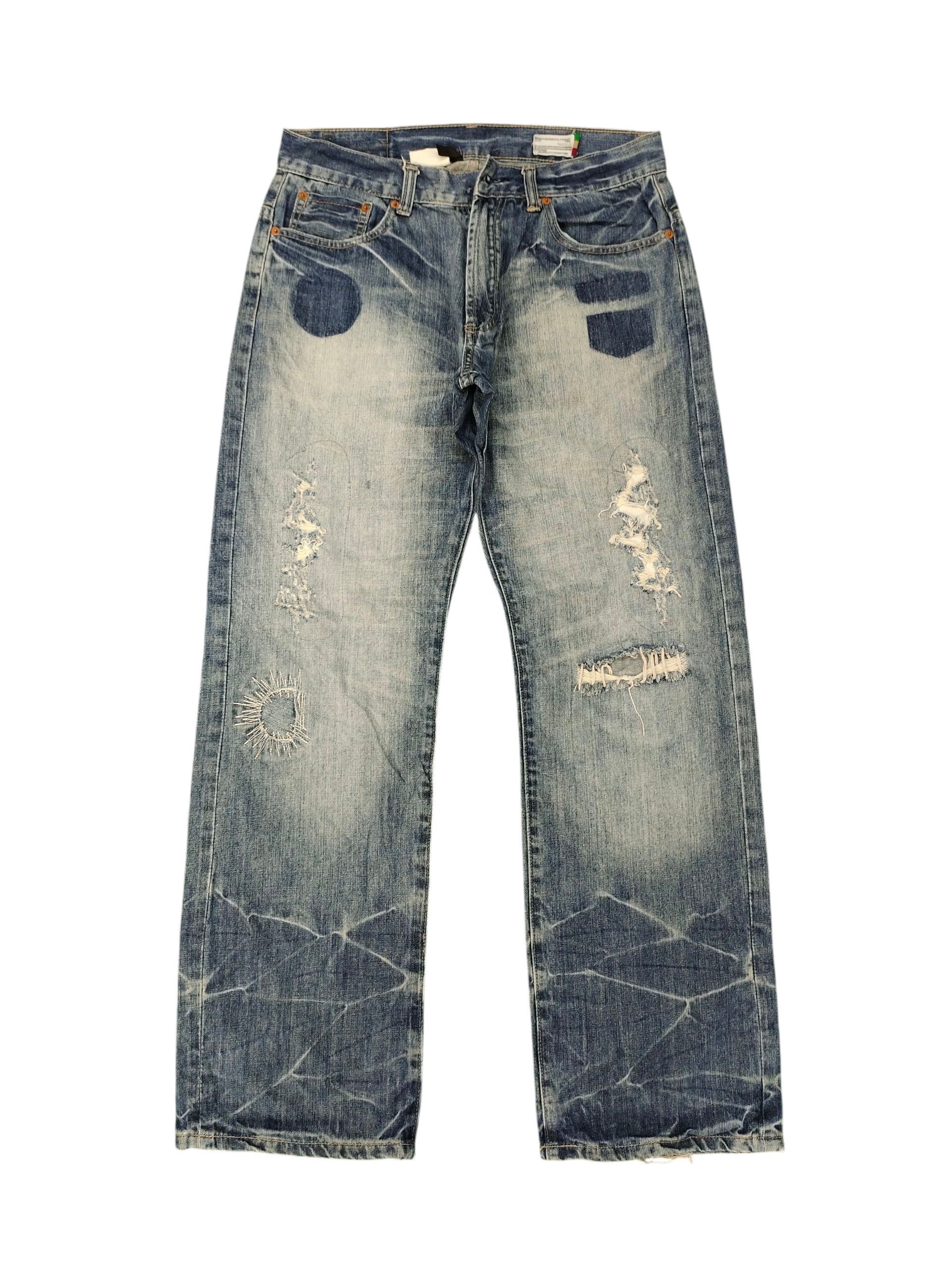 Vintage 90s Scanner Fundamental Clawmark Distres Denim Jeans