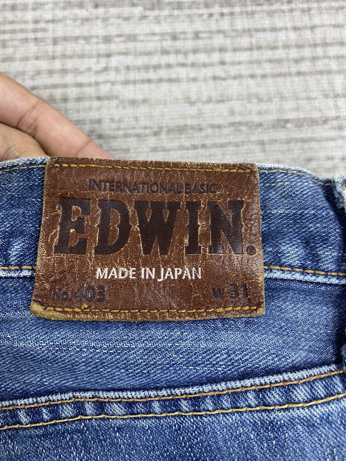 Edwin × Japanese Brand × Vintage Vintage Edwin 403 Japan Distressed Denim Jeans Size US 32 / EU 48 - 11 Thumbnail