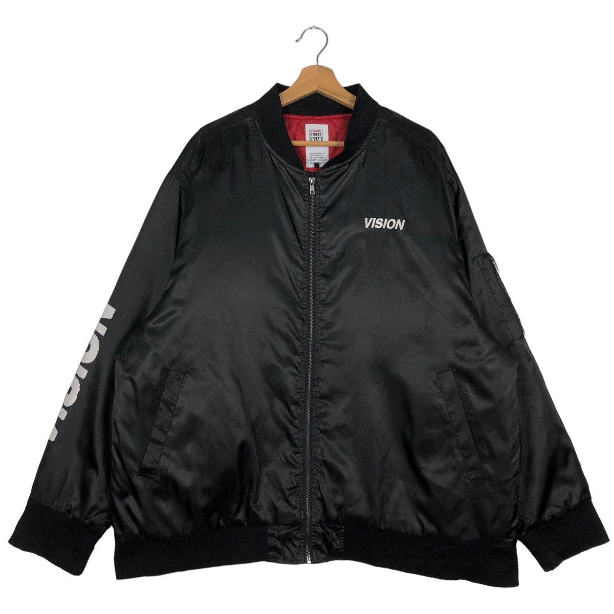 Japanese Brand 🔥Rare Spell Out Big Logo Bomber Jacket Vision Street Wear Size US L / EU 52-54 / 3 - 1 Thumbnail