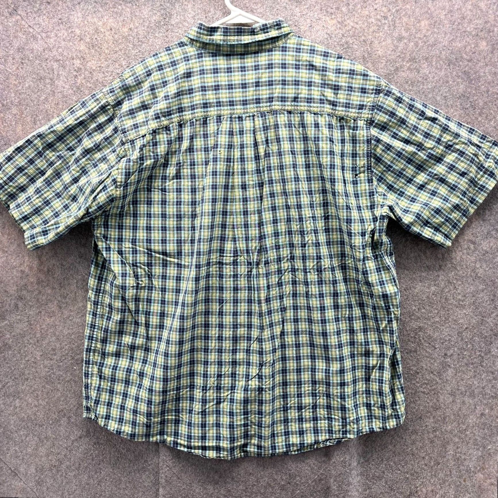 Carhartt VINTAGE Carhartt Shirt Mens Large Green Plaid Button-Down Short Sleeve Casual Workwear Size US L / EU 52-54 / 3 - 2 Thumbnail