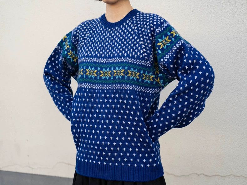 Kenzo KENZO sizeF Blue snow knit sweater Size M / US 6-8 / IT 42-44 - 6 Thumbnail