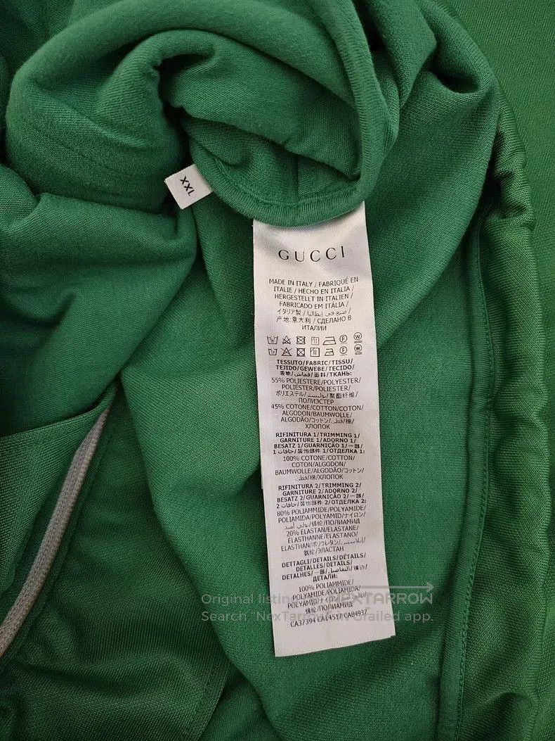 Gucci Gucci Green Track Jacket with Logo Stripes. Size US XXL / EU 58 / 5 - 6 Thumbnail