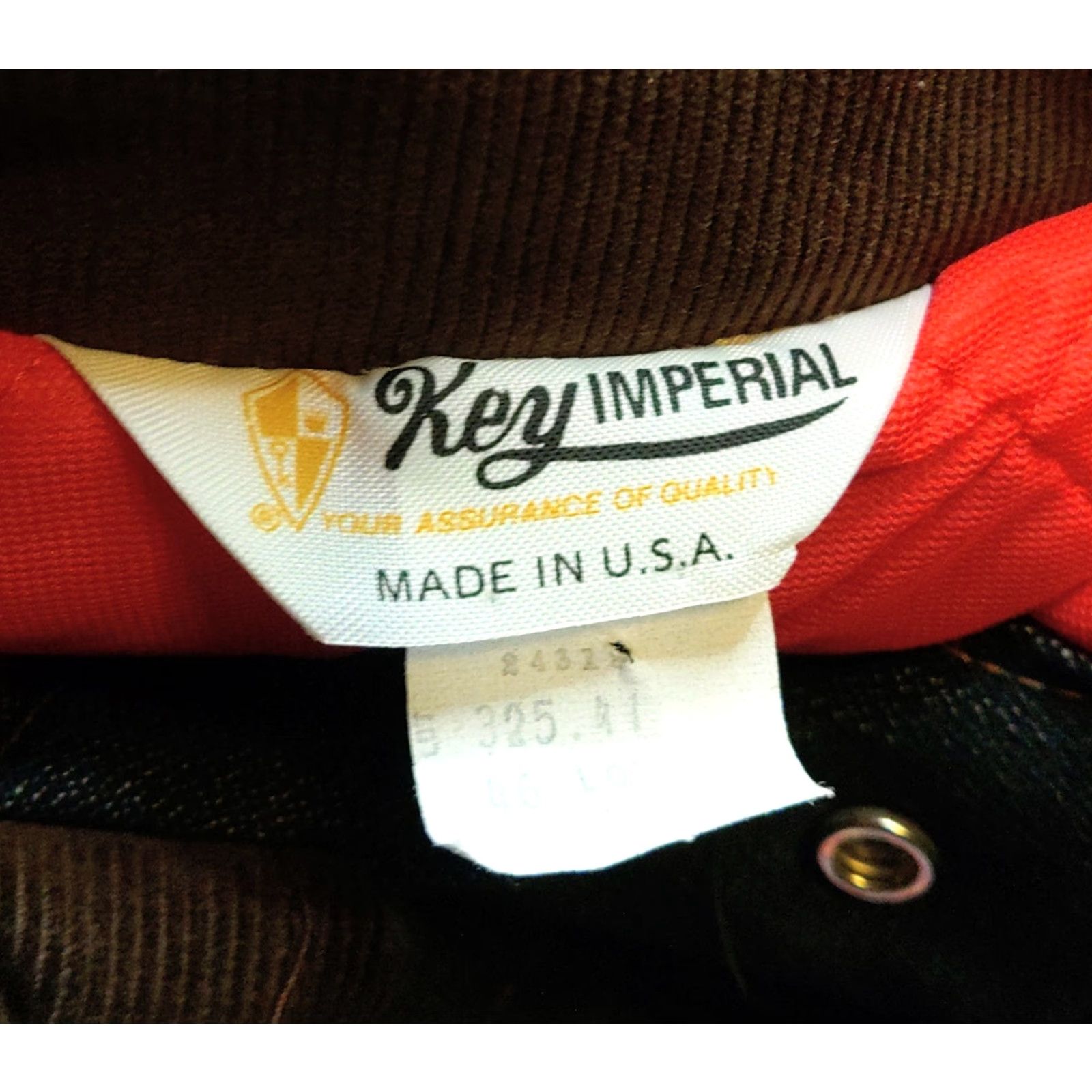 Imperial VINTAGE Key Imperial Jacket Denim Trucker 46L XL Blue Red Quilt Lined Work Wear 1970s Mens Size US 36 / EU 52 - 7 Thumbnail