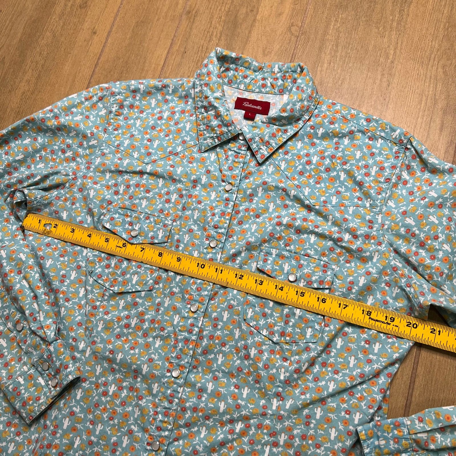 Panhandle Slim Panhandle Slim Western Shirt Women Large Floral Cactus boho Size L / US 10 / IT 46 - 6 Thumbnail