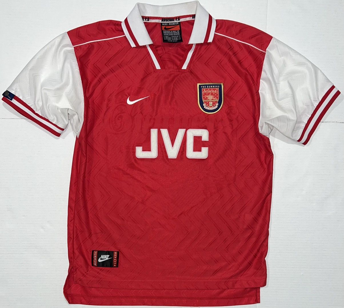 Vintage Arsenal Nike 1996 1997 1998 Home Authentic Jersey L
