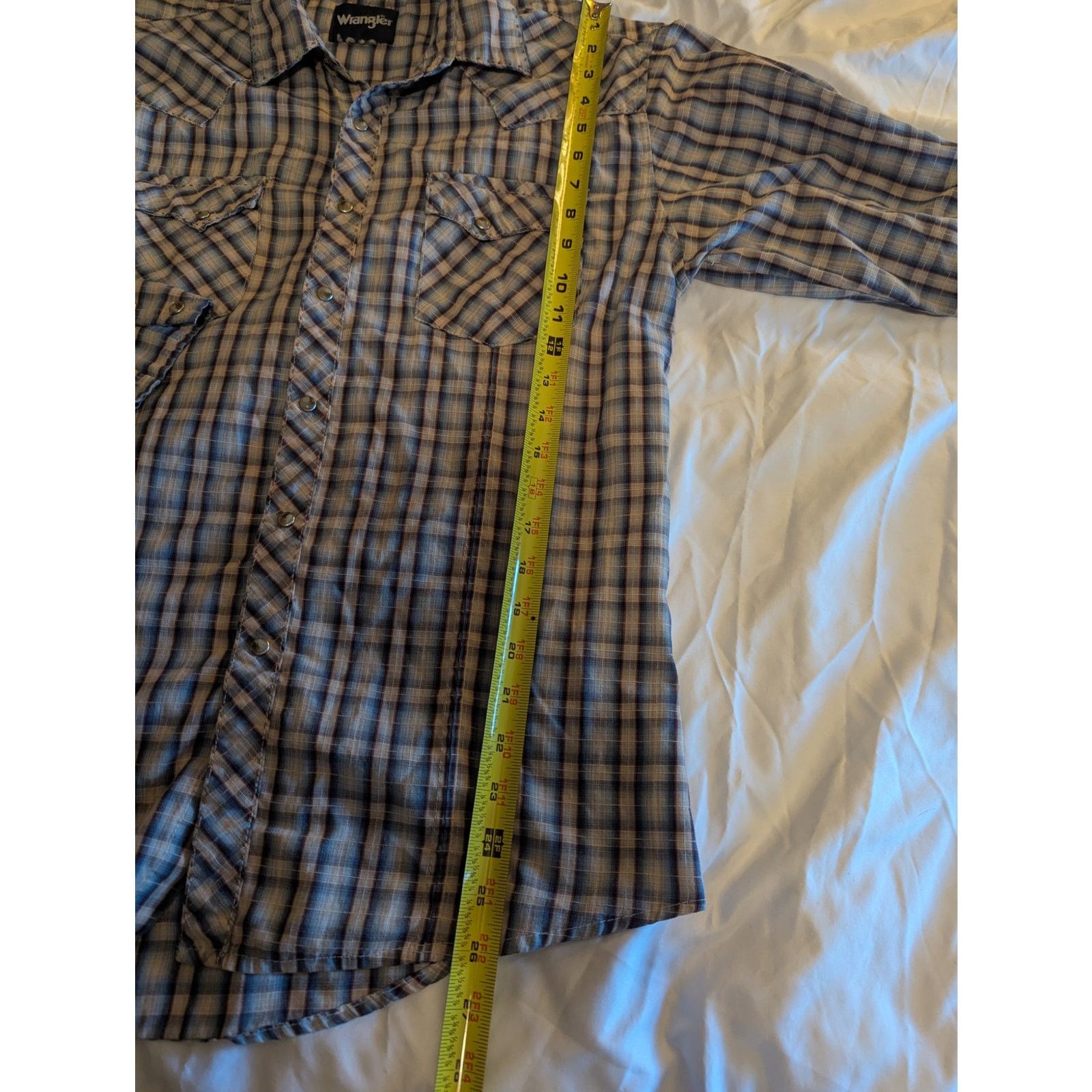 Wrangler Vitg Wrangler Western Plaid Pearl Button Snap Shirt Med 42 Size US M / EU 48-50 / 2 - 6 Thumbnail