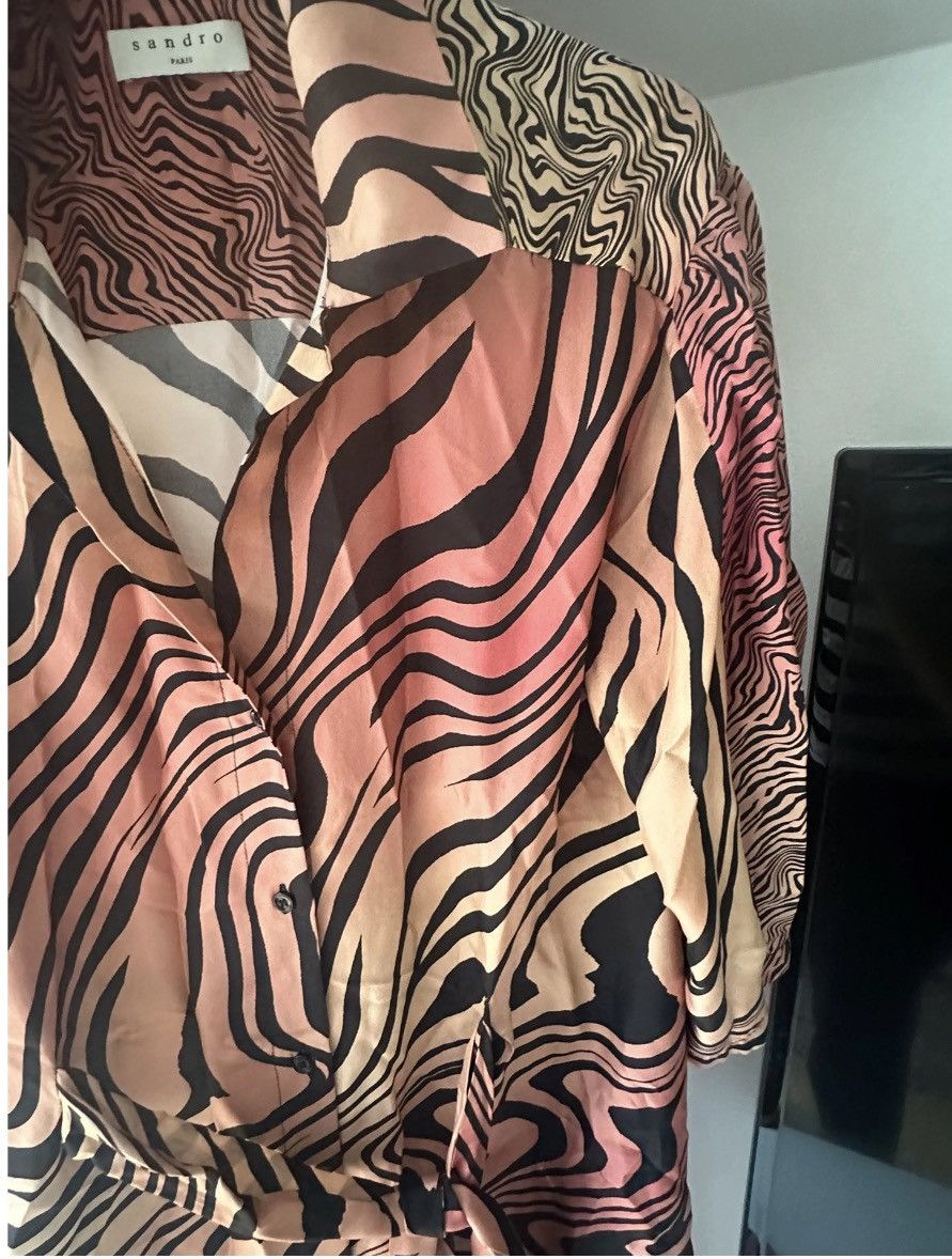 Sandro Sandro Silk Midi Dress Size XS / US 0-2 / IT 36-38 - 14 Thumbnail