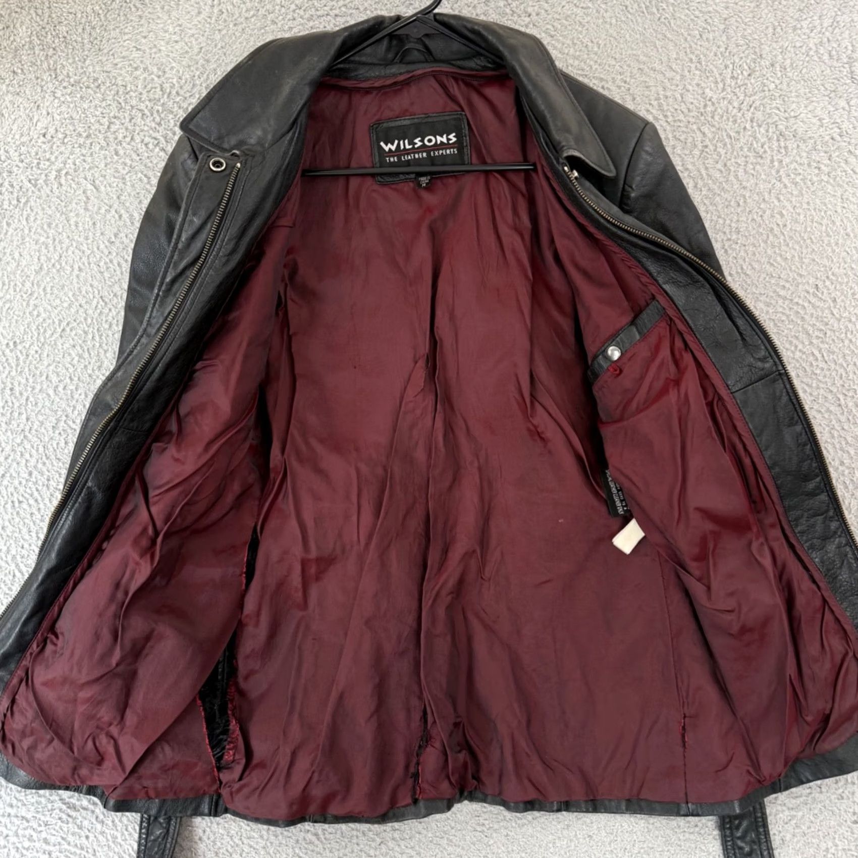 Vintage VINTAGE Wilsons Leather Jacket Womens Black Moto Biker 90s Zip Motorcycle Grunge Jacket Womens Black 90s Motorcycle Zip Size M / US 6-8 / IT 42-44 - 6 Thumbnail
