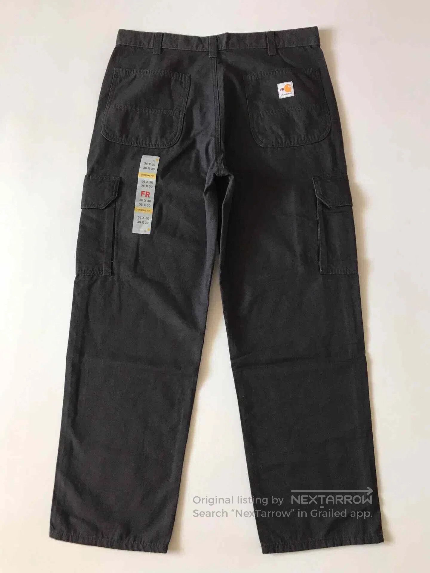 Carhartt Carhartt FRB240 Black Cargo Work Pants. Size US 36 / EU 52 - 3 Thumbnail