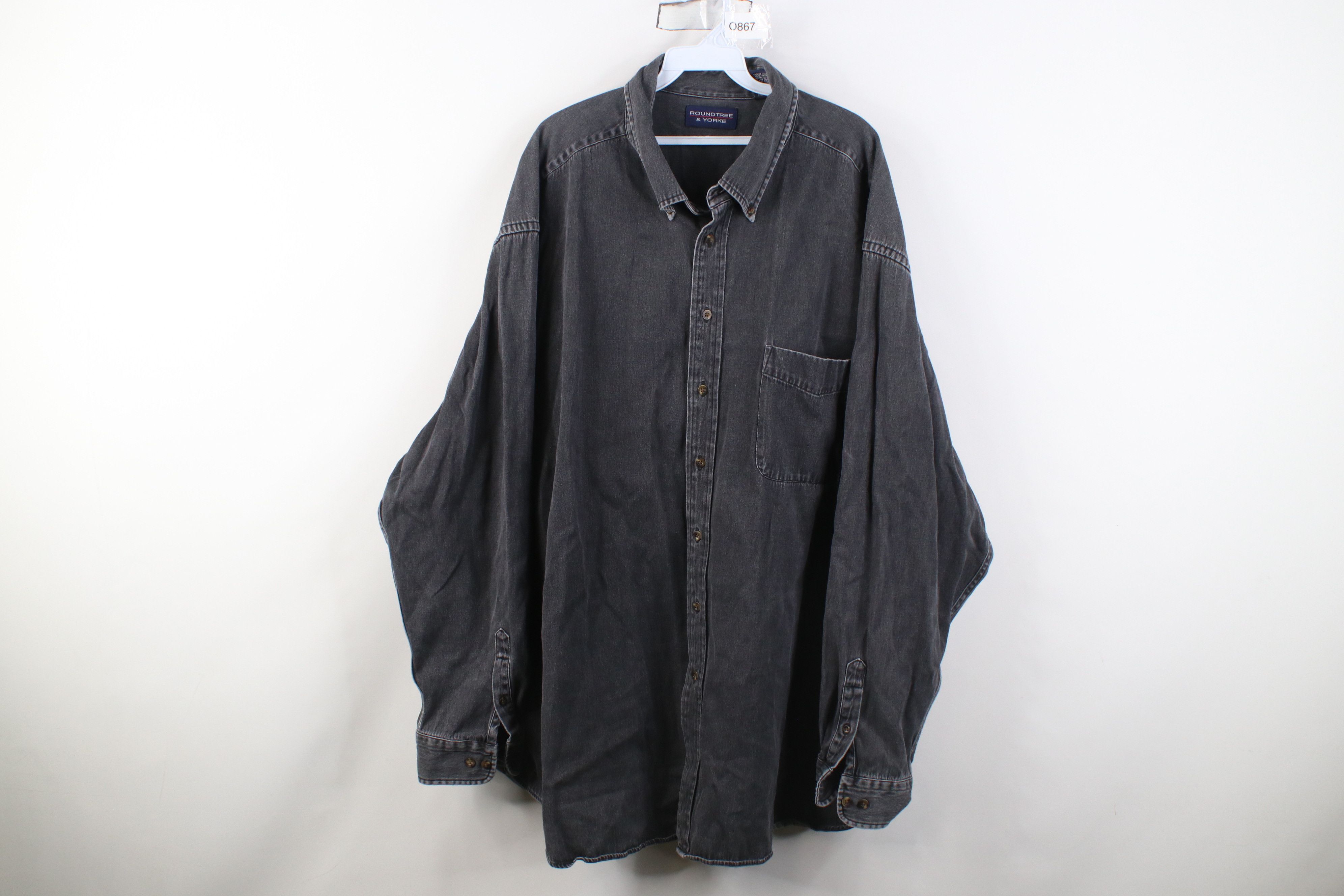 Vintage Vintage 90s Streetwear Denim Collared Button Down Shirt Size US XXL / EU 58 / 5 - 1 Thumbnail