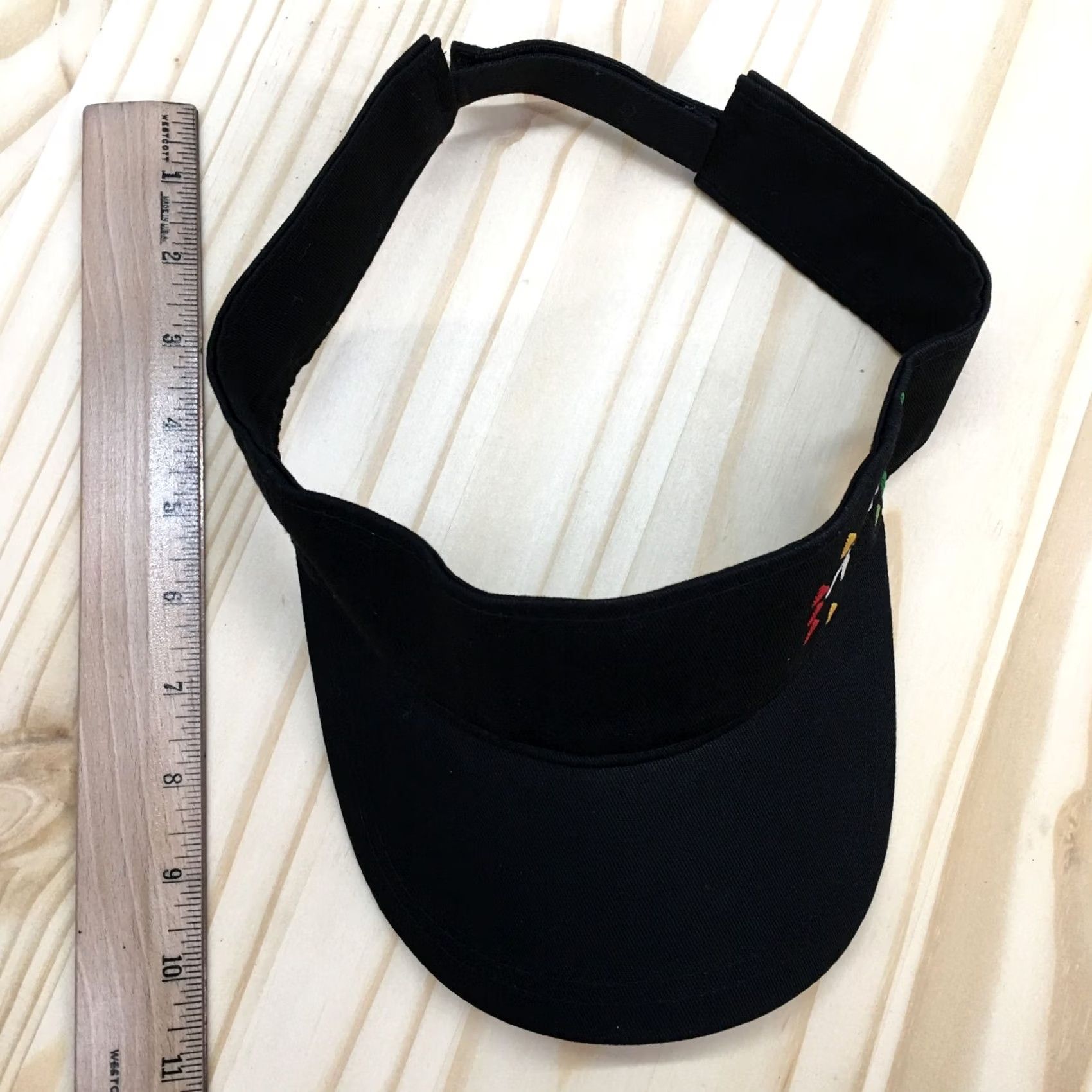 Logo 7 Uplift Visor Cap Mens Black One Size Curved Brim Logo Embroidered Casual Size ONE SIZE - 3 Thumbnail