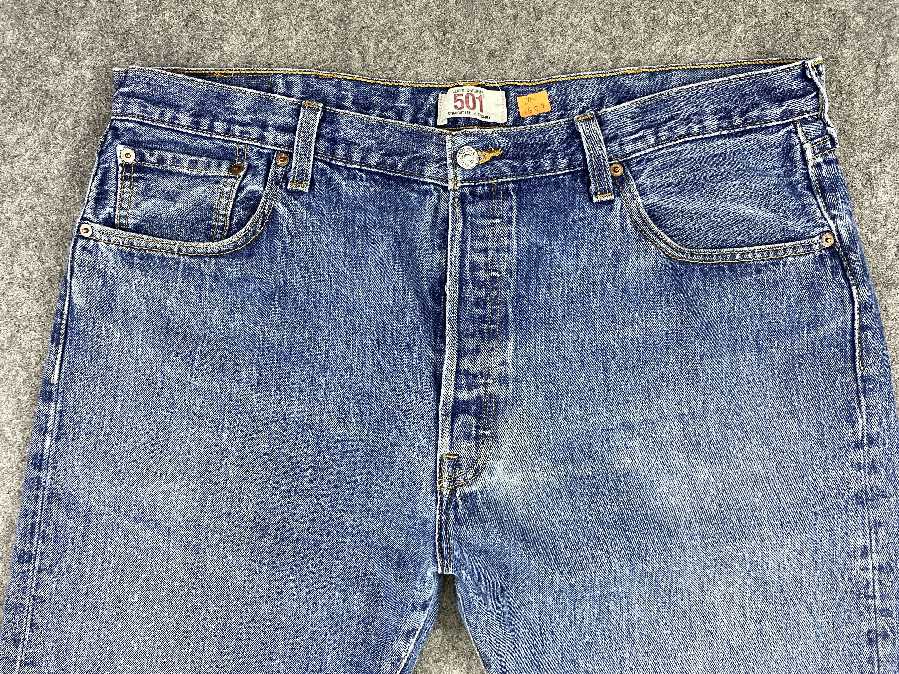 Levi's Distressed Blue Vintage Levi's 501 39x29.5 Denim -JN1657 Size US 39 - 3 Thumbnail