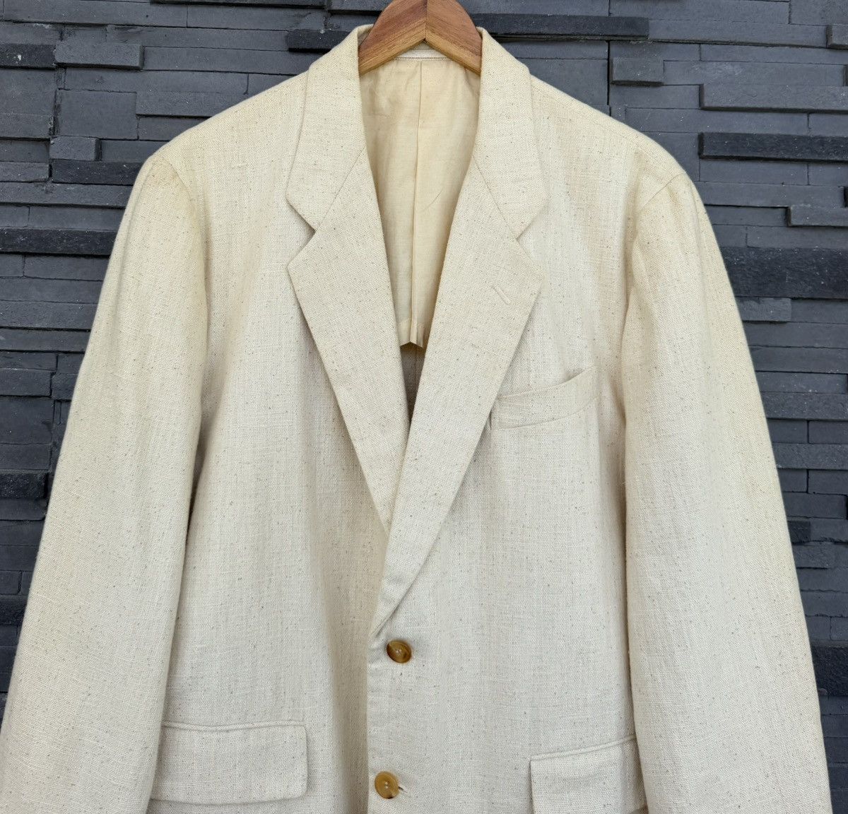 Comme des Garcons Homme Plus AD1990 Vintage Comme des Garçons Homme Plus Canvas Blazer Size US M / EU 48-50 / 2 - 2 Thumbnail