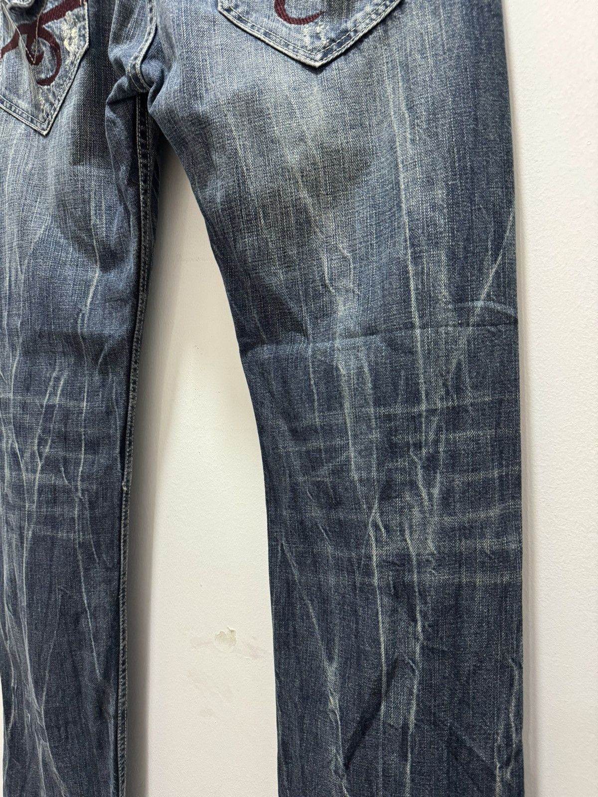Japanese Brand JAPANESEBRAND WHISKERS PUNK STYLE DISTRESSED JEANS Size US 32 / EU 48 - 5 Thumbnail