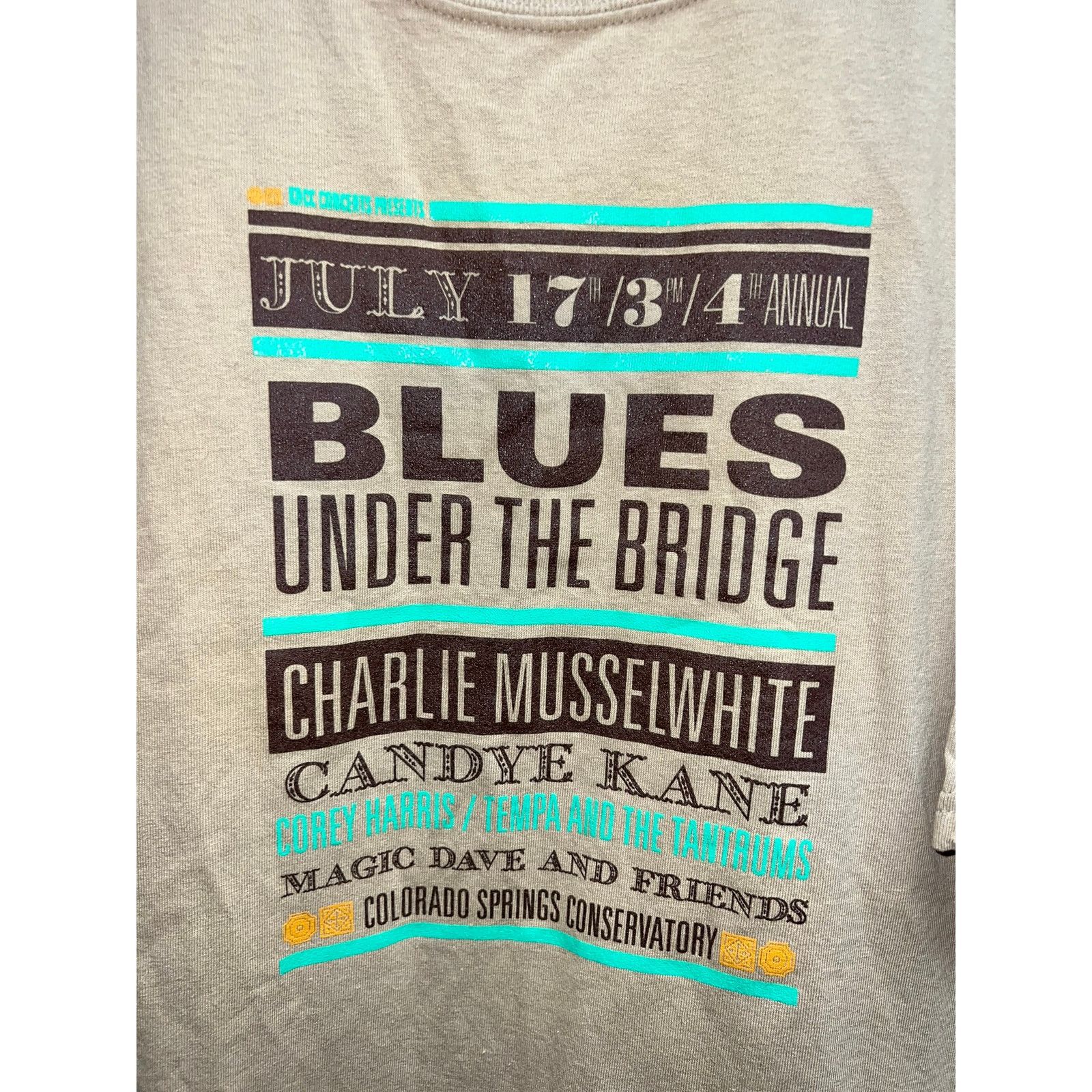 Gildan Blues Under The Bridge Shirt Colorado Springs Conservatory X Size US XL / EU 56 / 4 - 2 Thumbnail